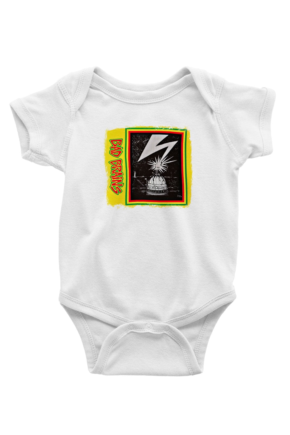 Bad Brains Baskılı Unisex Beyaz Bebek Body - Zıbın