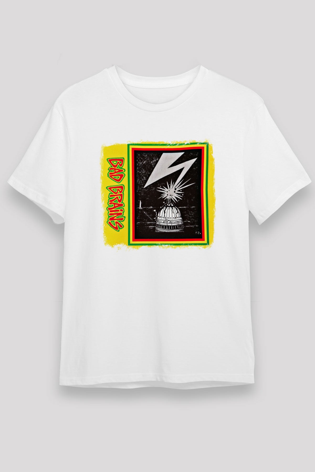 Bad Brains Baskılı Unisex Beyaz Tişört