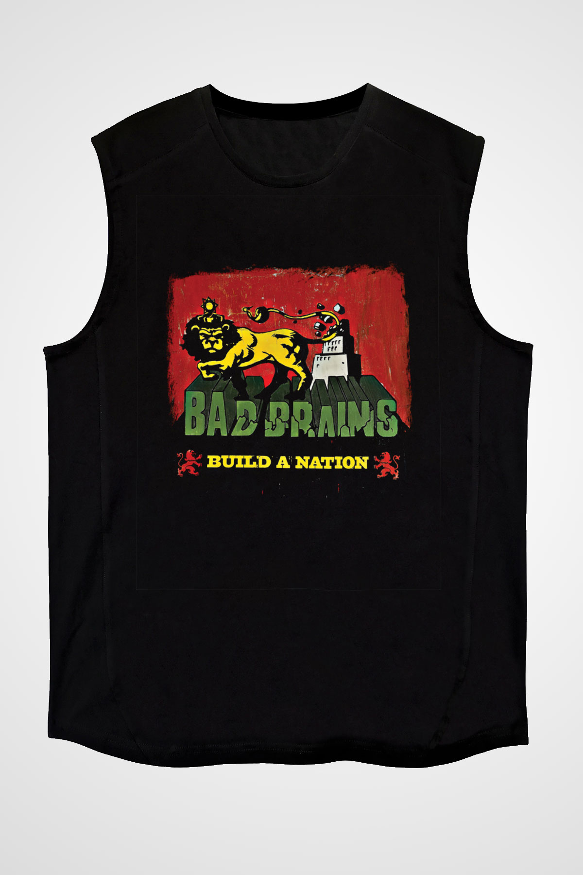 Bad Brains Baskılı Unisex Siyah Kolsuz Tişört