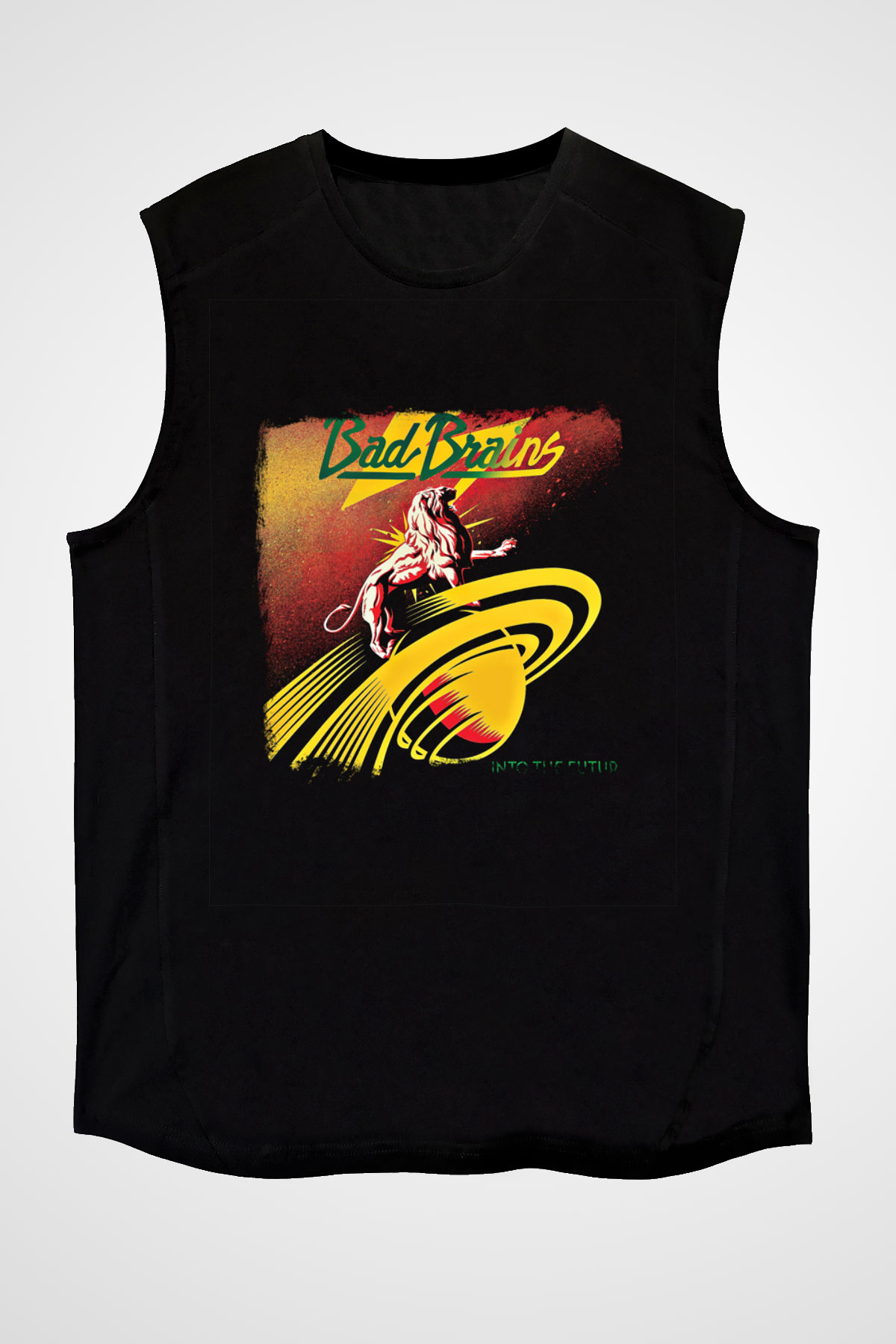 Bad Brains Baskılı Unisex Siyah Kolsuz Tişört