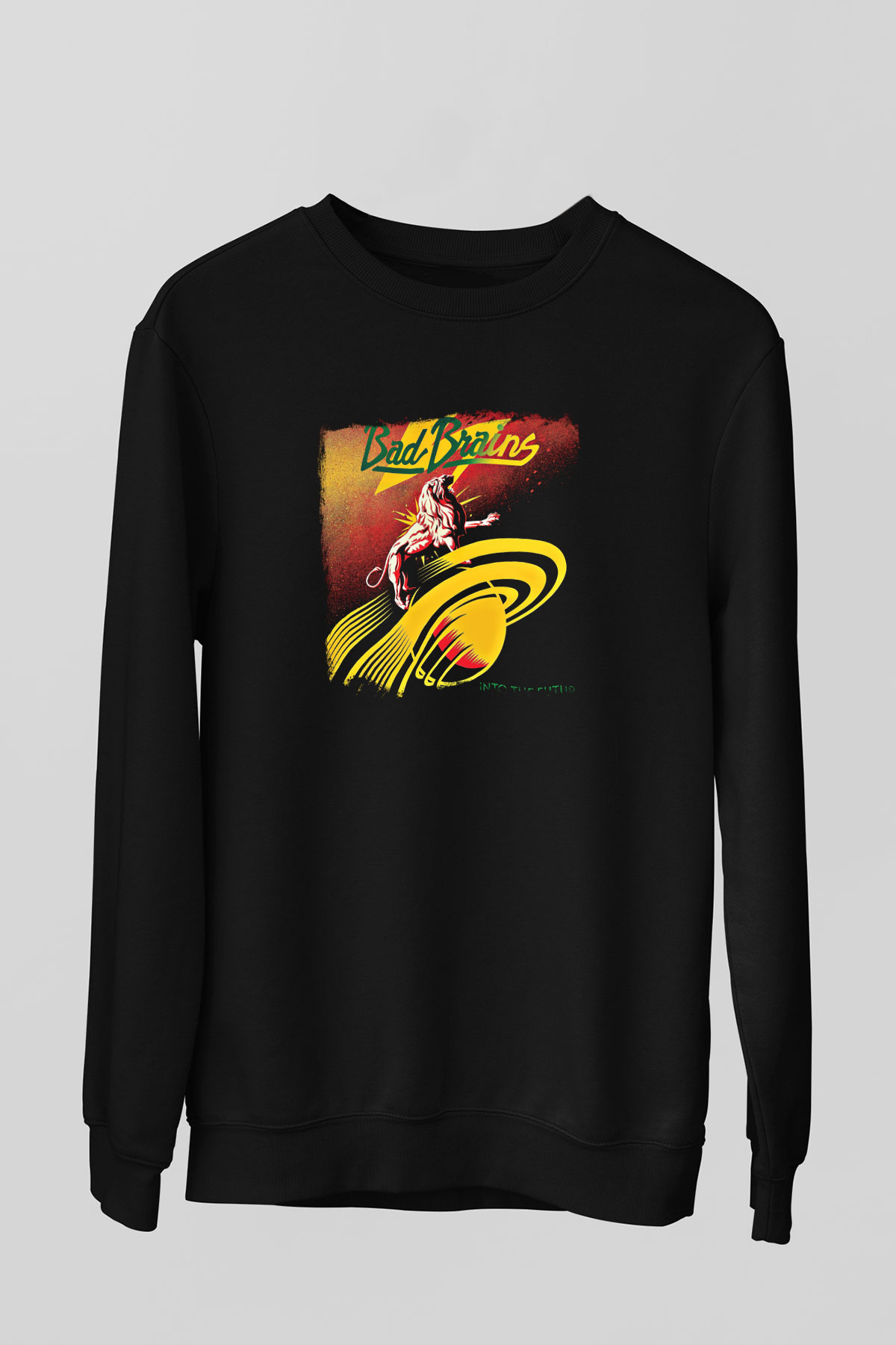 Bad Brains Baskılı Unisex Siyah Sweatshirt