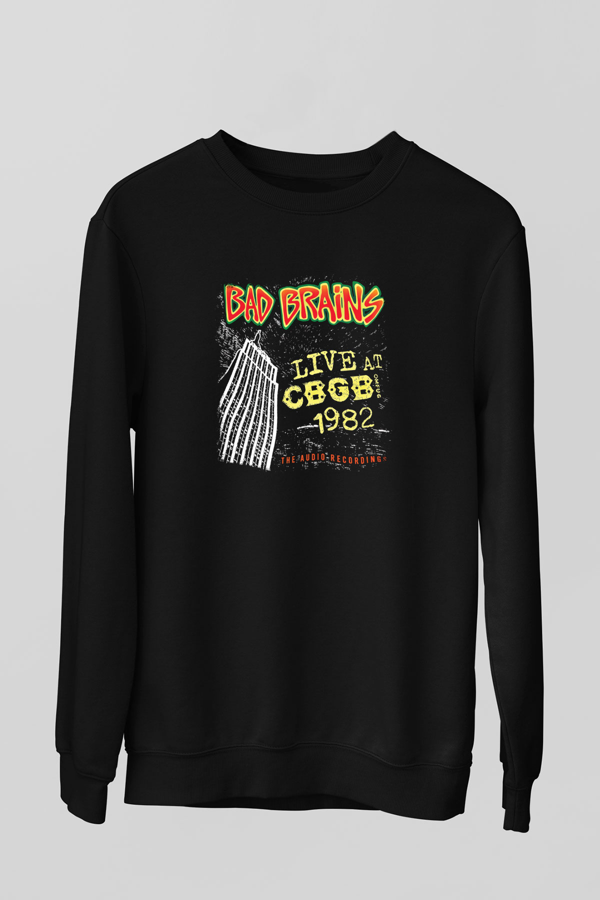 Bad Brains Baskılı Unisex Siyah Sweatshirt