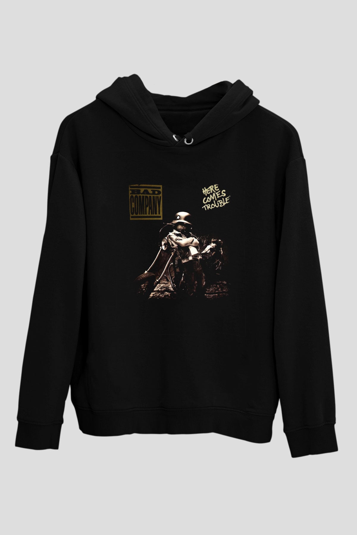 Bad Company Baskılı Unisex Siyah Hoodie