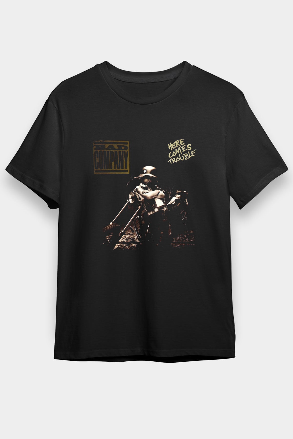Bad Company Baskılı Unisex Siyah Tişört