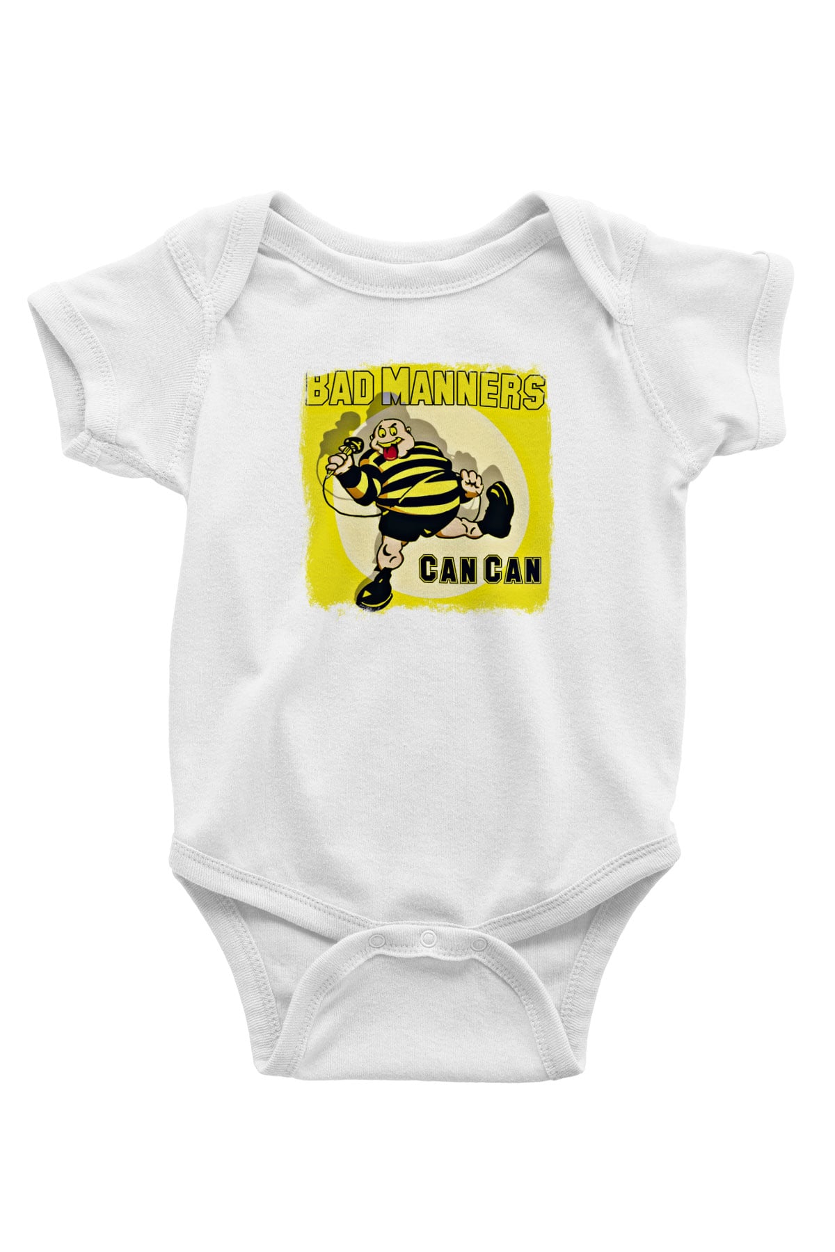 Bad Manners Baskılı Unisex Beyaz Bebek Body - Zıbın