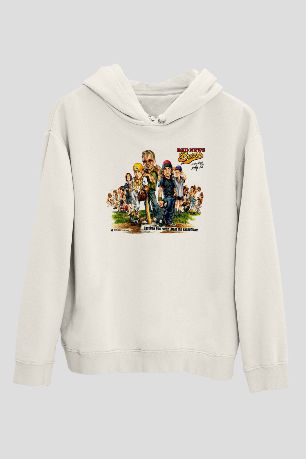 Bad News Bears Beyaz Unisex Hoodie