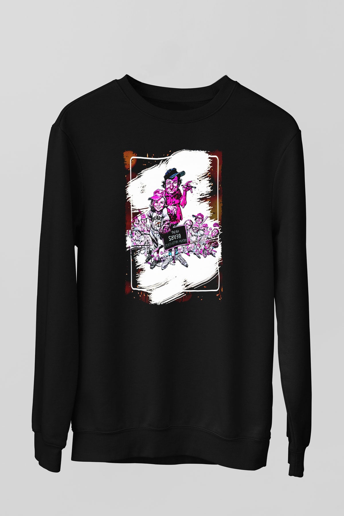 Bad News Bears Siyah Unisex  Sweatshirt