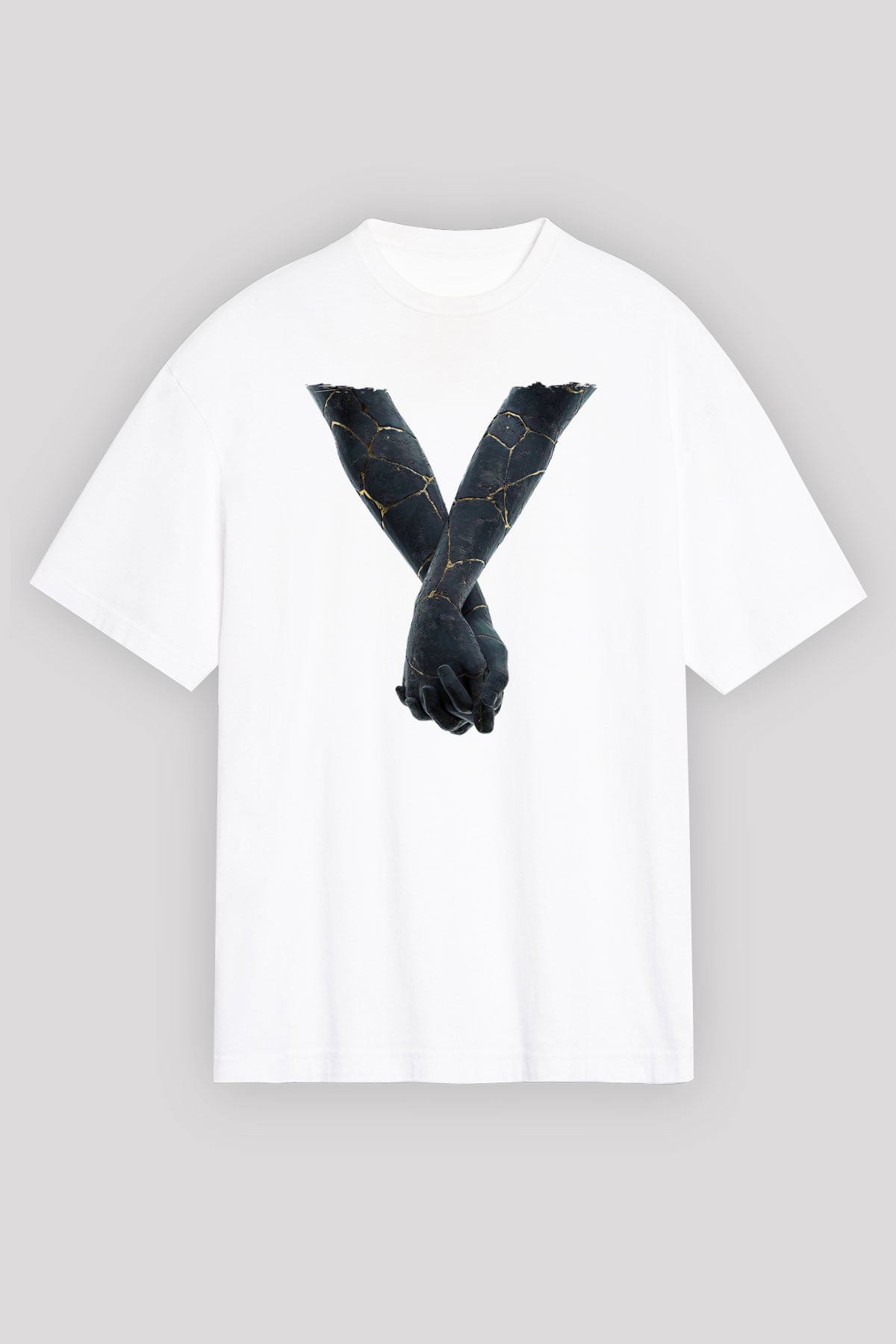 Bad Omens Baskılı Beyaz Unisex Oversize Tişört - Tshirt