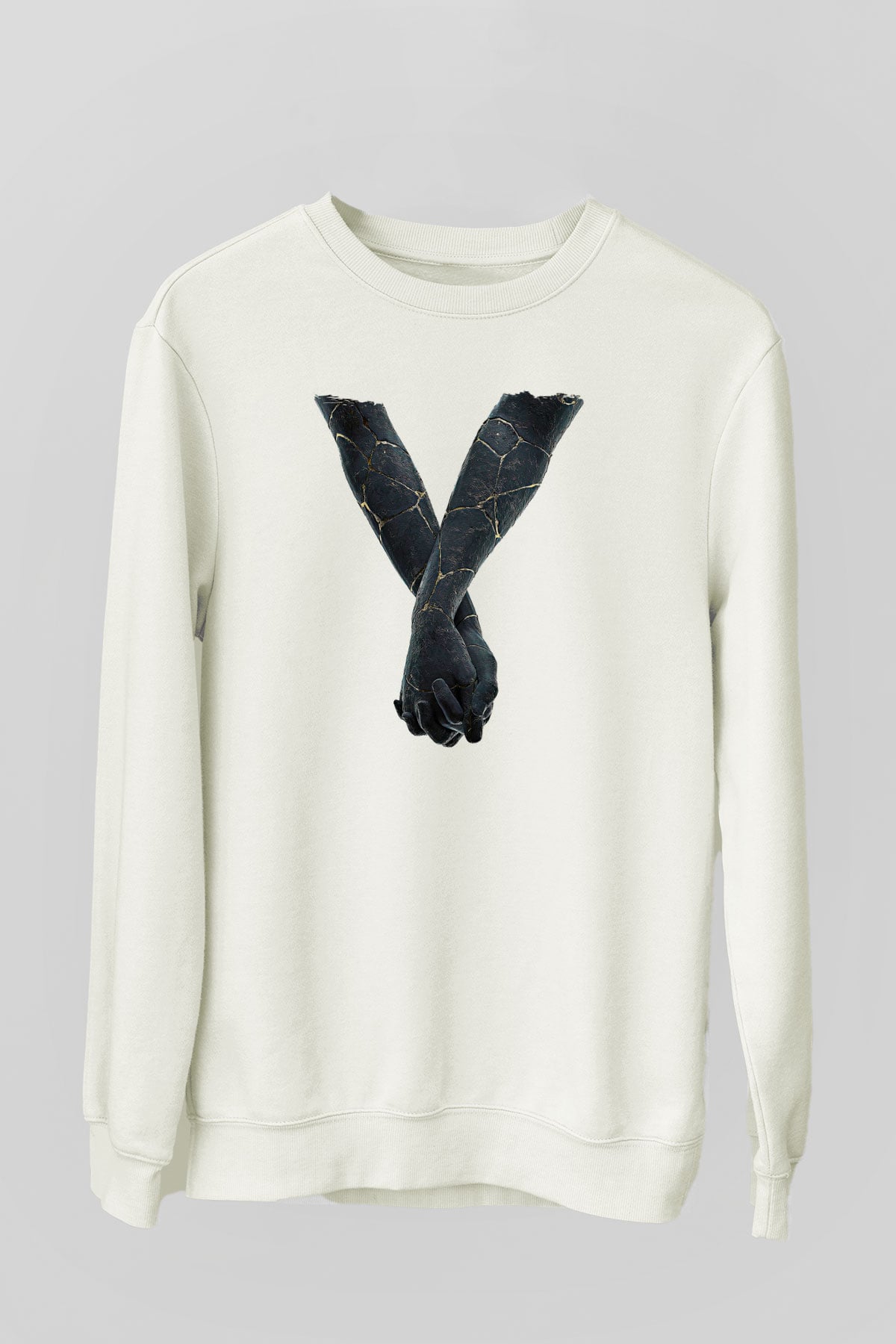 Bad Omens Baskılı Beyaz Unisex Sweatshirt