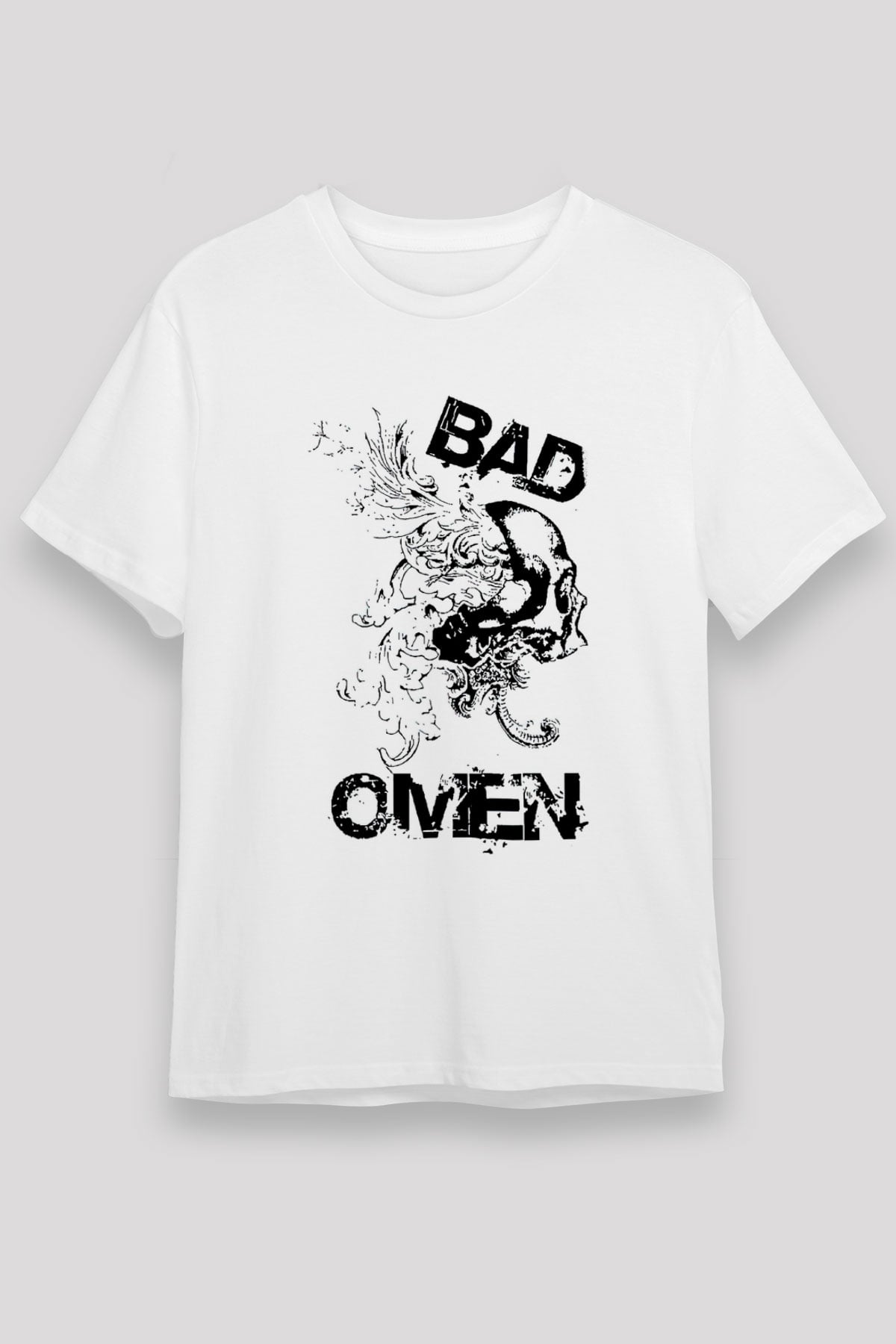 Bad Omens Baskılı Unisex Beyaz Tişört - Tshirt