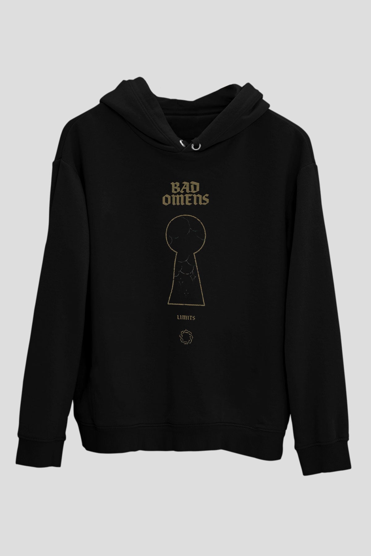 Bad Omens Baskılı Unisex Siyah Kapüşonlu Sweatshirt