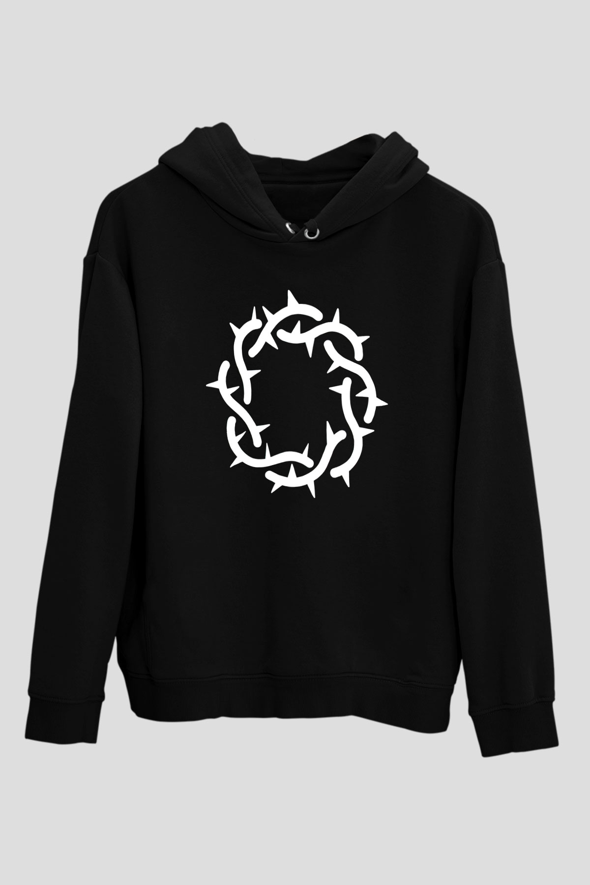 Bad Omens Baskılı Unisex Siyah Kapüşonlu Sweatshirt