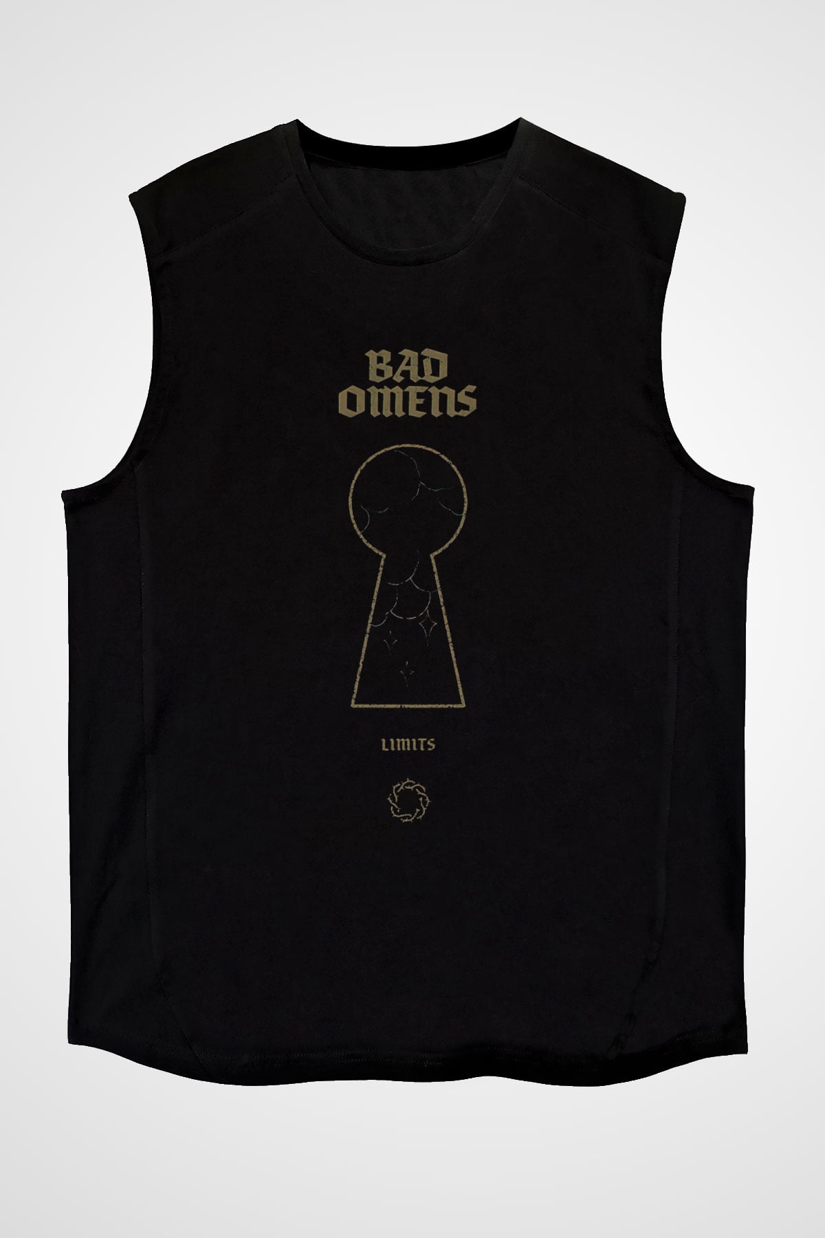 Bad Omens Baskılı Unisex Siyah Kolsuz Tişört - Tshirt
