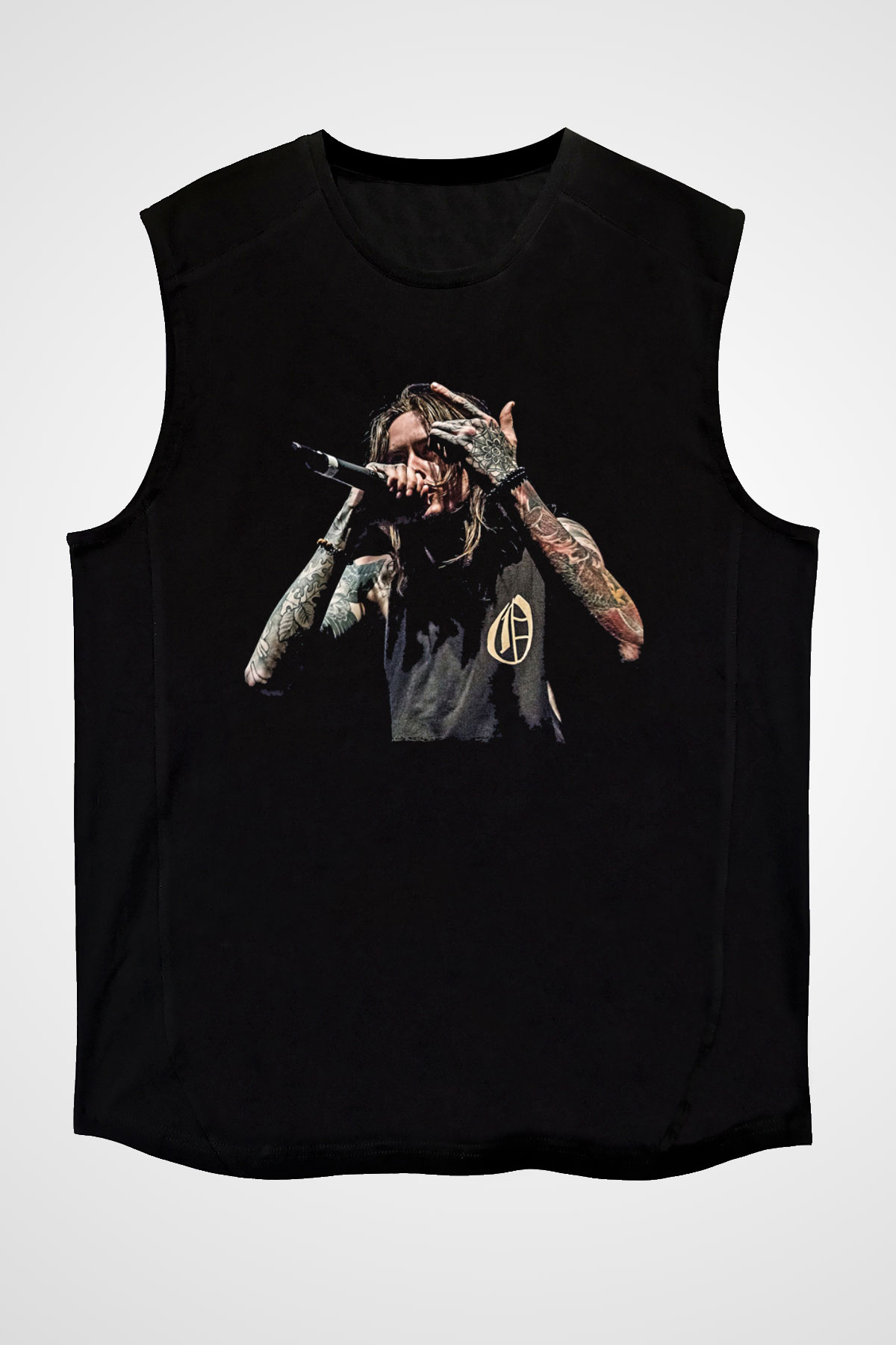 Bad Omens Baskılı Unisex Siyah Kolsuz Tişört - Tshirt