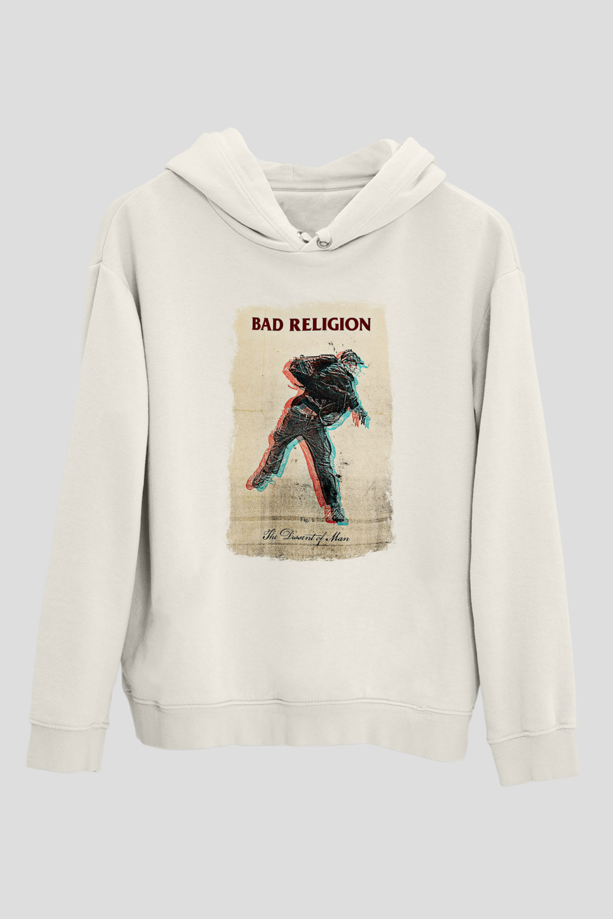 Bad Religion Baskılı Unisex Beyaz Hoodie