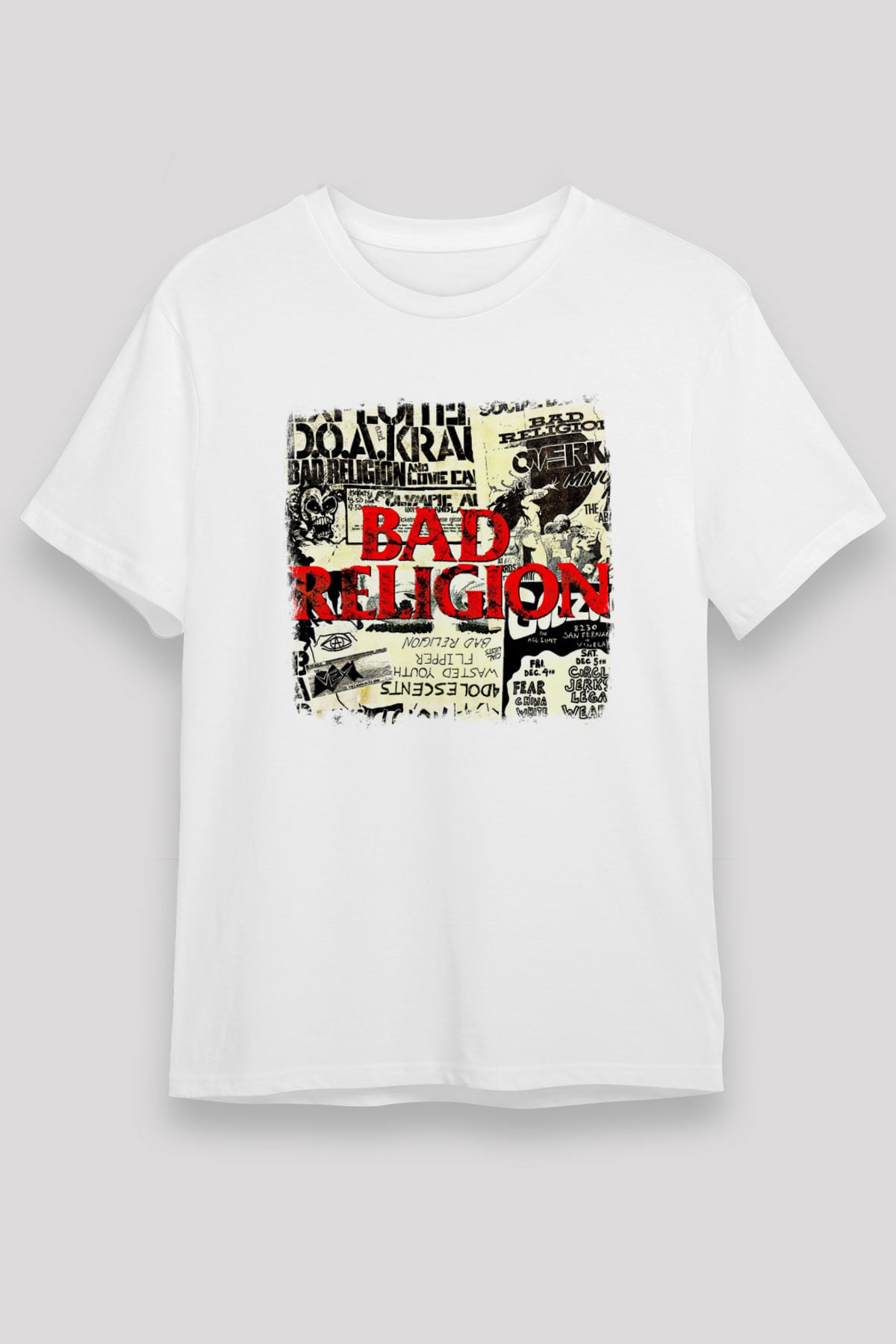 Bad Religion Baskılı Unisex Beyaz Tişört