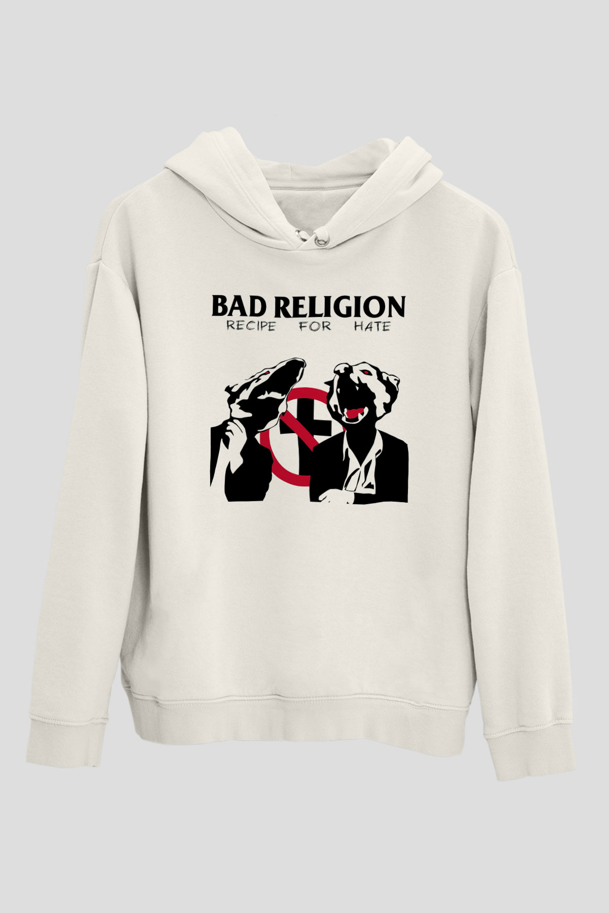 Bad Religion Beyaz Unisex Kapşonlu Sweatshirt