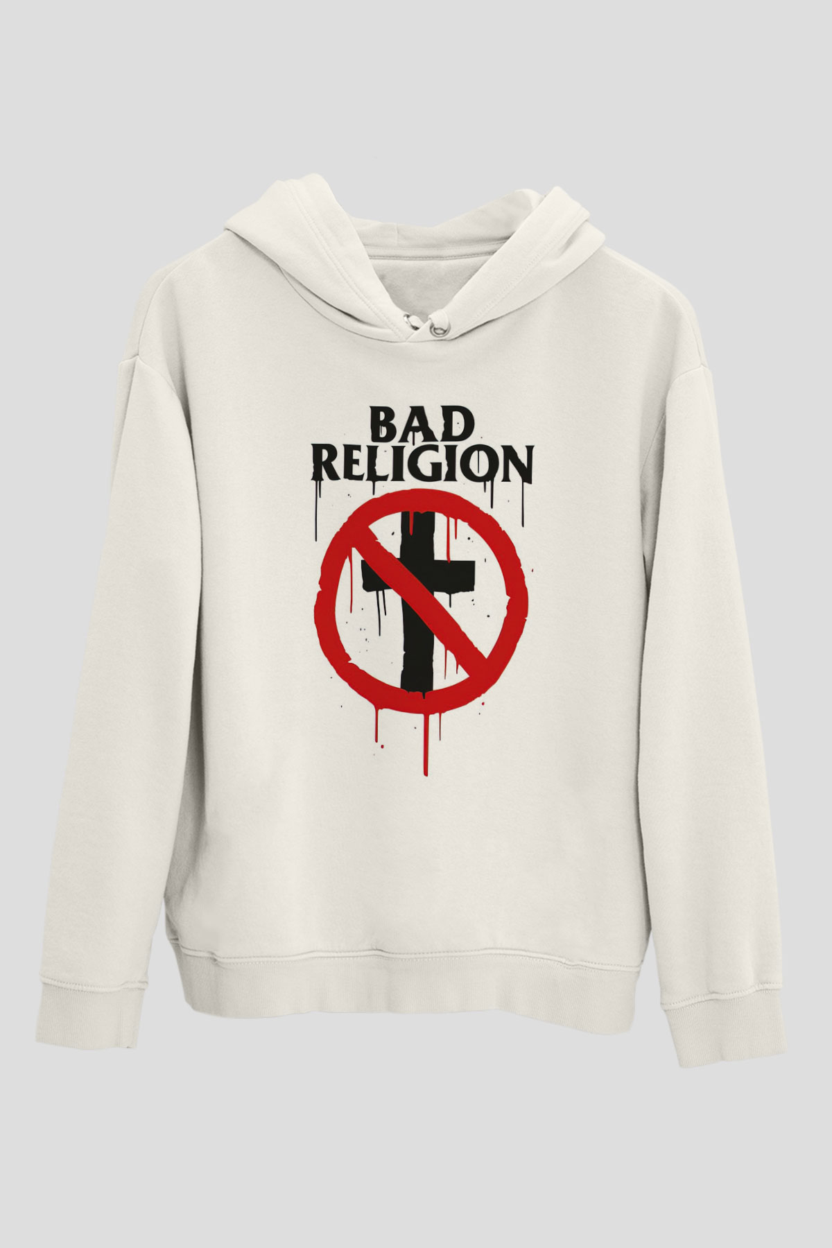 Bad Religion Beyaz Unisex Kapüşonlu Sweatshirt