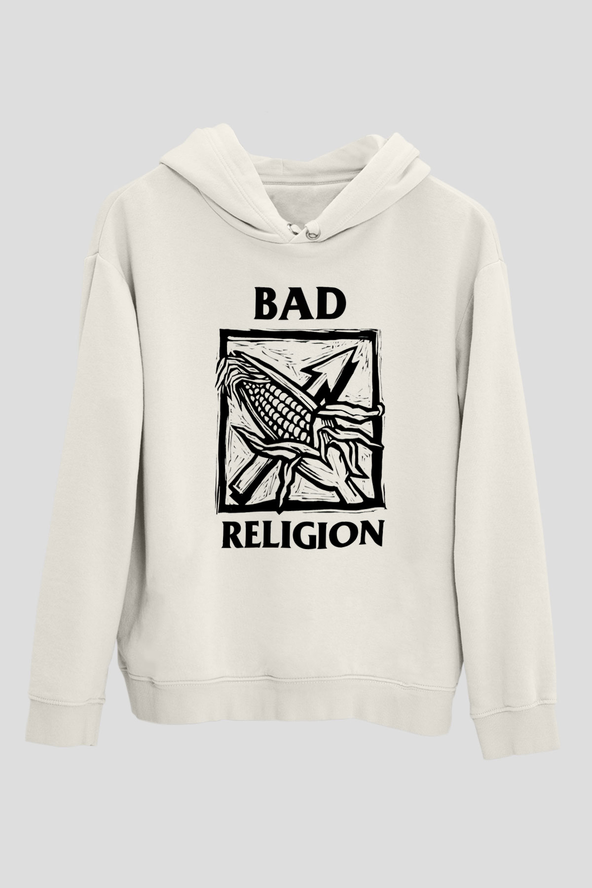 Bad Religion Beyaz Unisex Kapüşonlu Sweatshirt