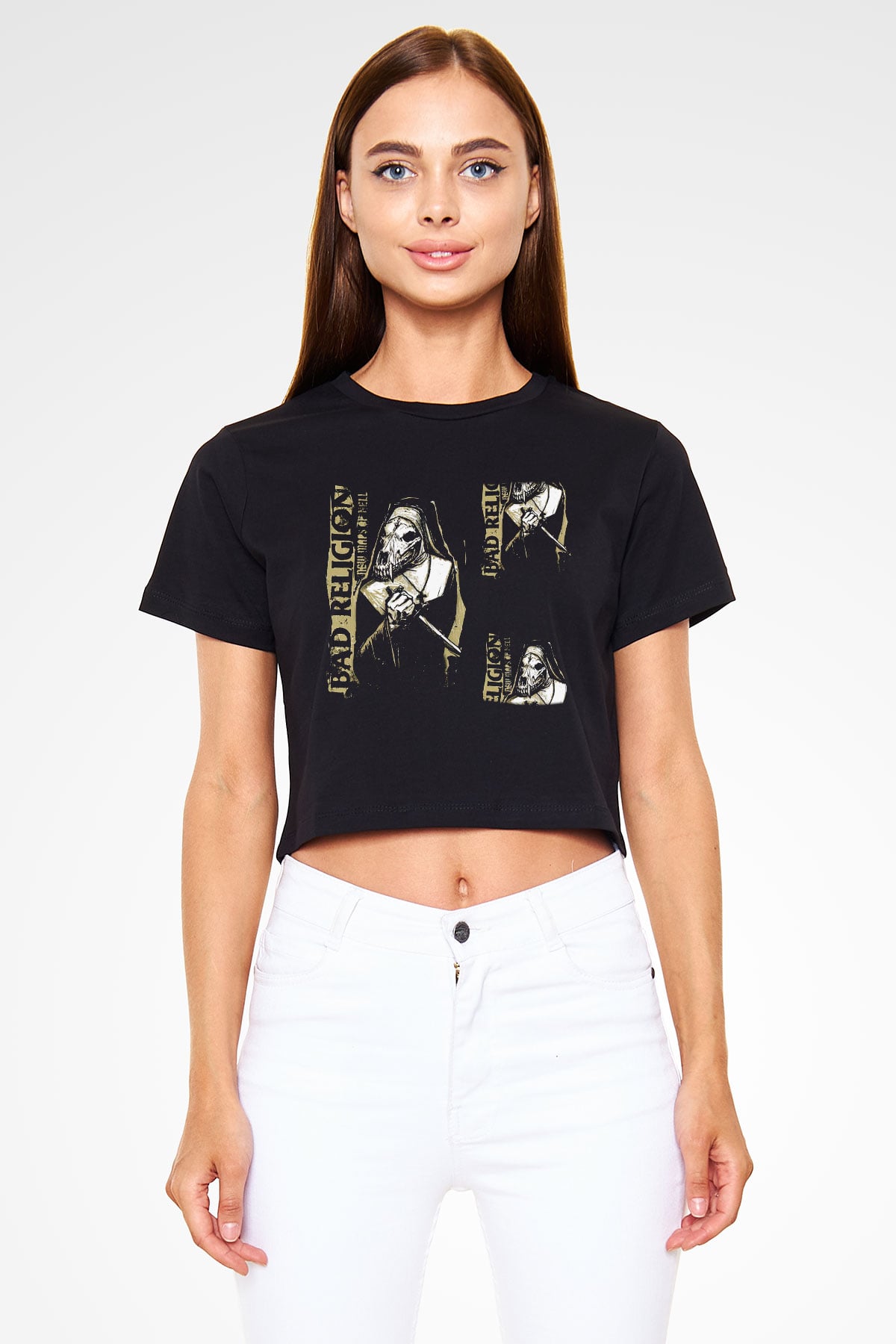 Bad Religion Siyah Crop Top Tişört