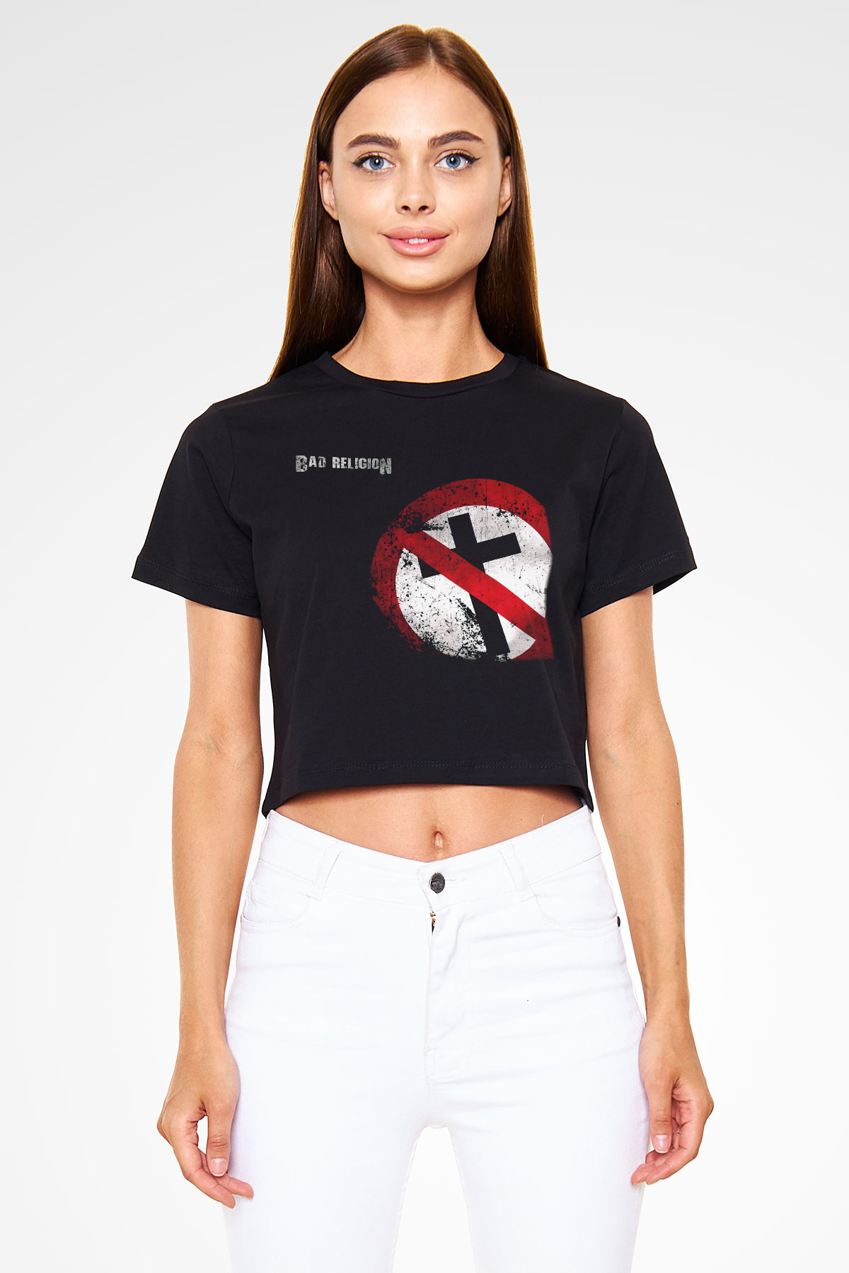 Bad Religion Siyah Crop Top Tişört