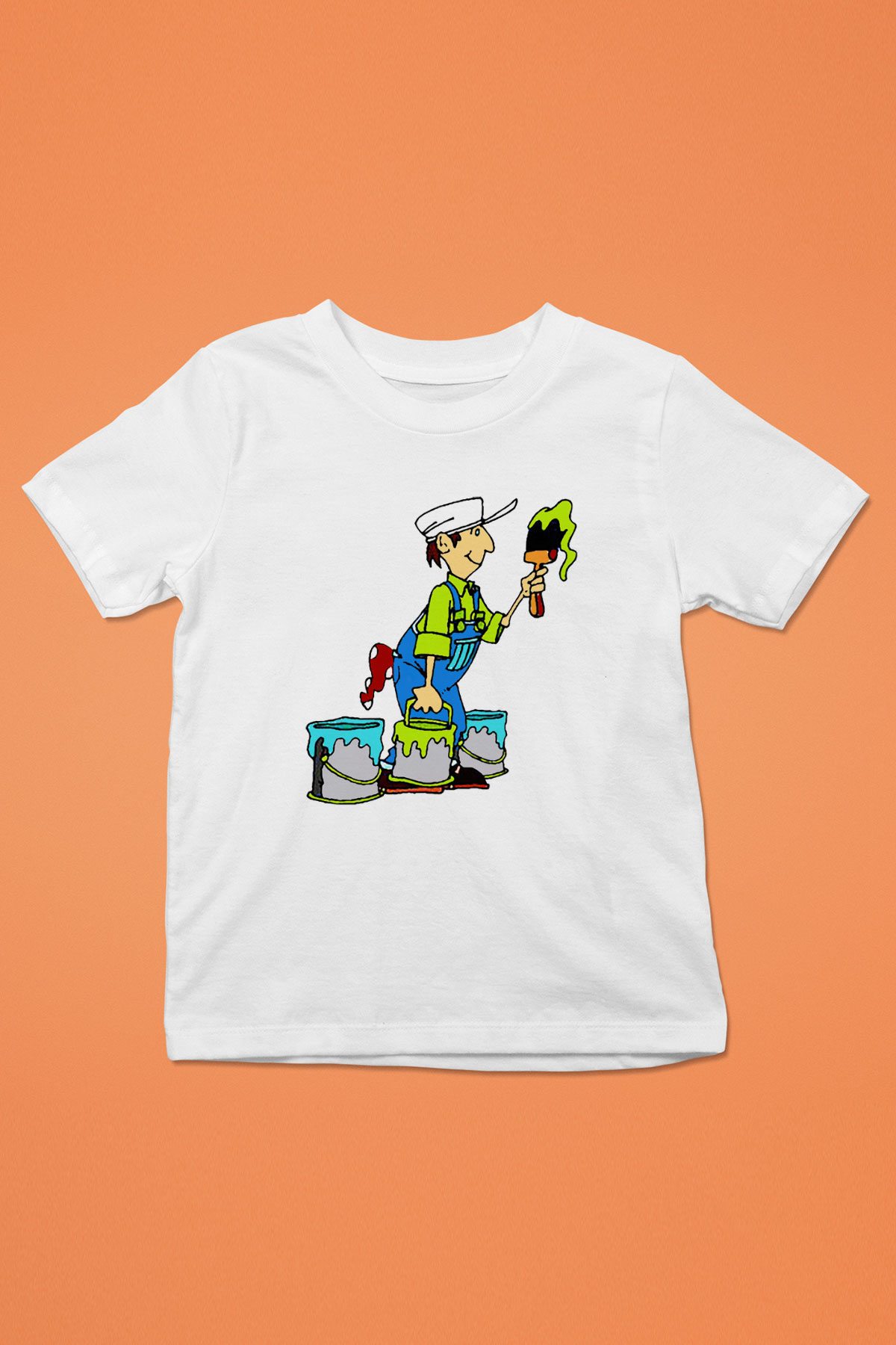 Badanacı Baskılı Beyaz Unisex Çocuk Tişört