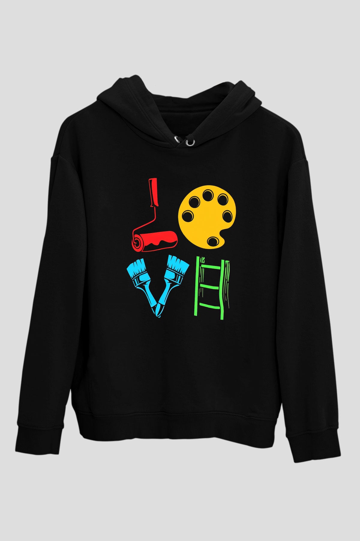 Badanacı Siyah Unisex Kapüşonlu Sweatshirt