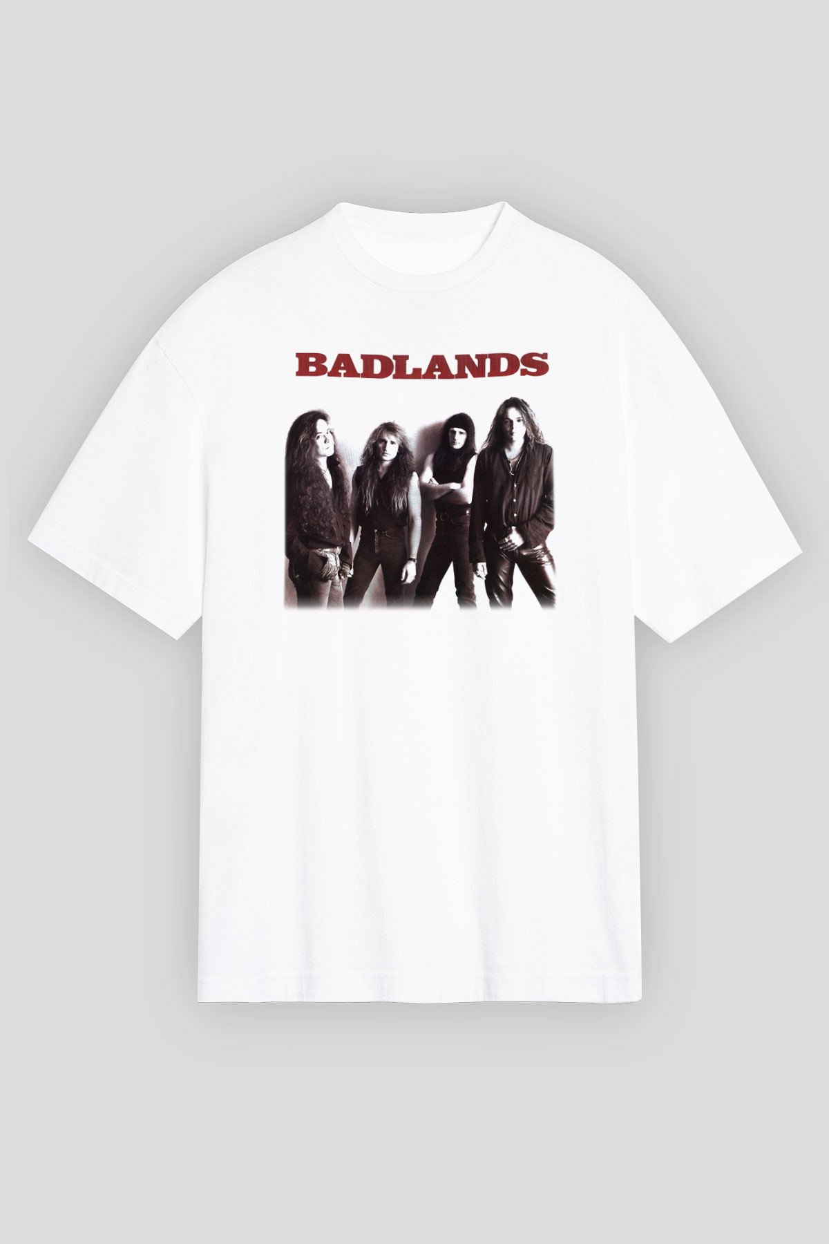 Badlands Beyaz Unisex Oversize Tişört T-Shirt