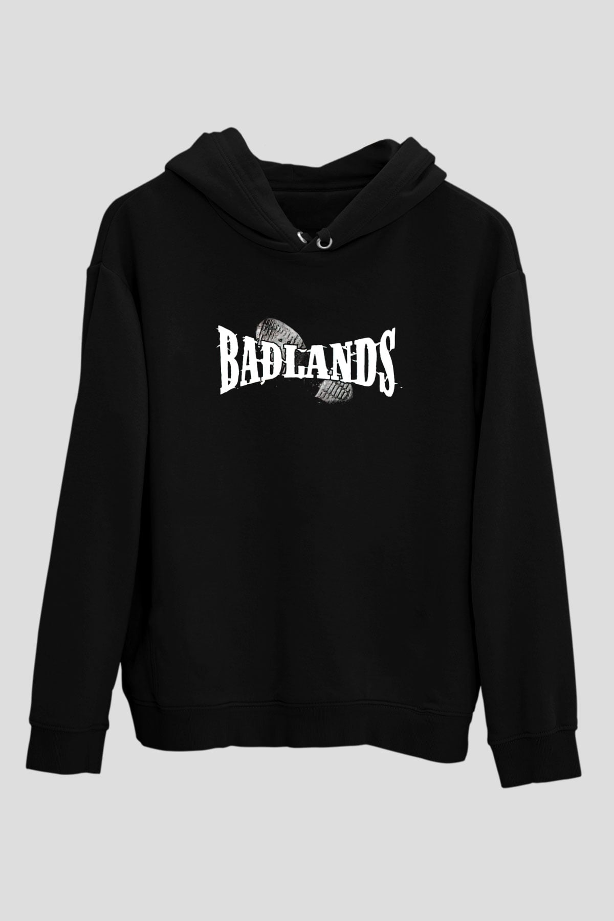 Badlands Siyah Unisex Kapüşonlu Sweatshirt