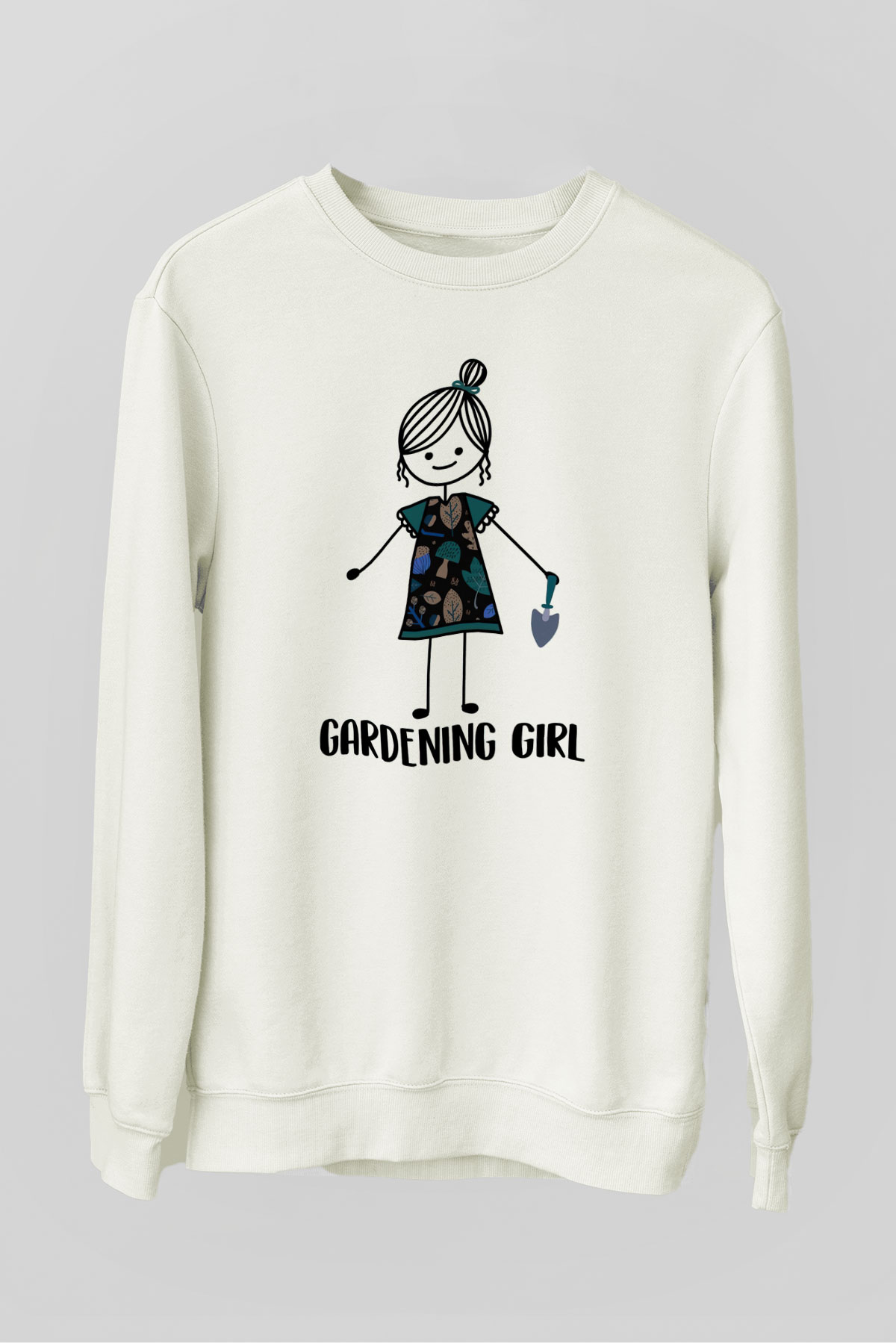 Bahçıvan Beyaz Unisex Sweatshirt