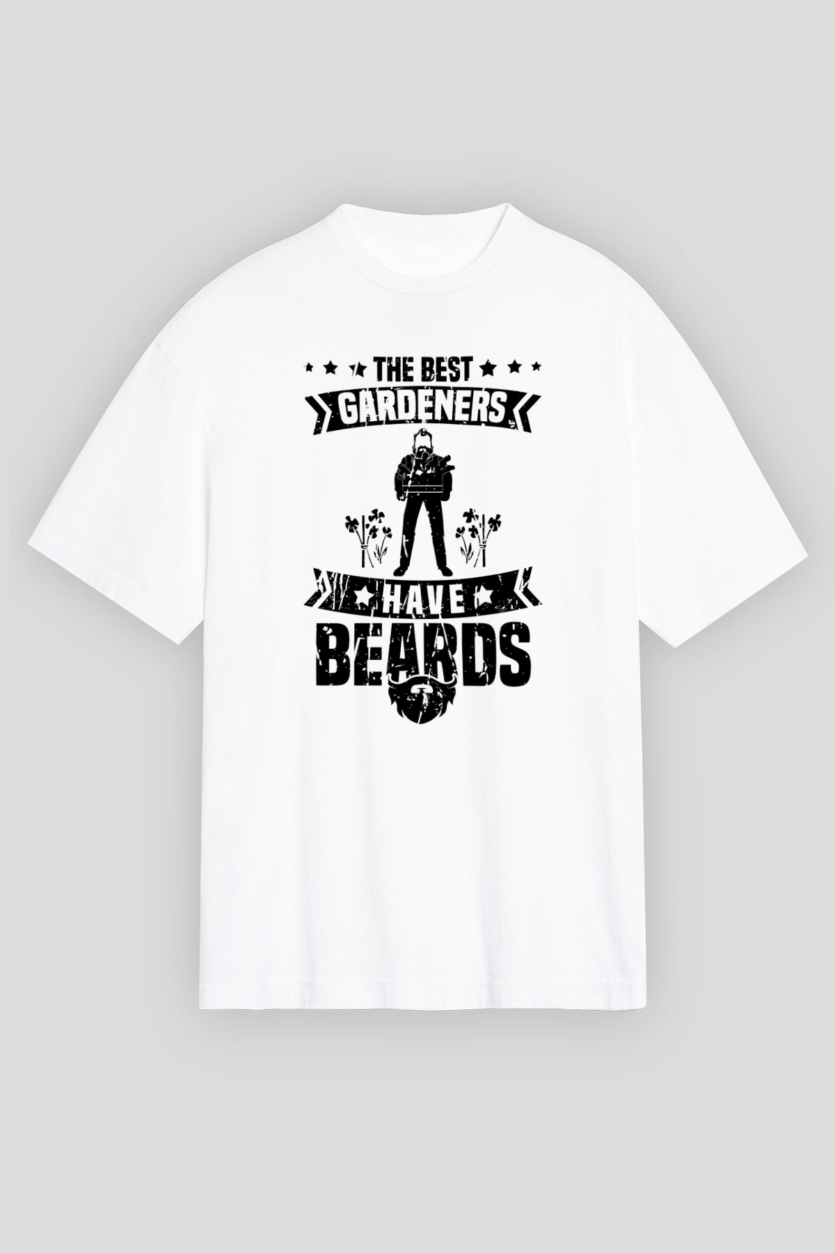 Bahçıvan Beyaz Unisex Tişört T-Shirt - TişörtFabrikası