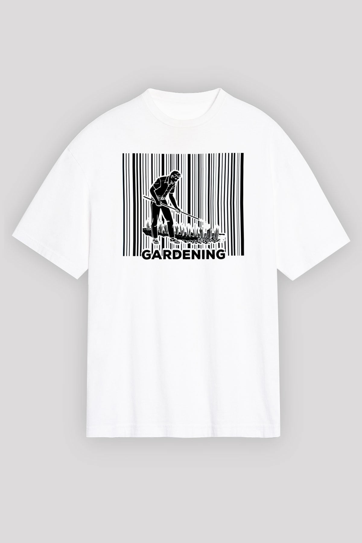 Bahçıvan Beyaz Unisex Tişört T-Shirt - TişörtFabrikası