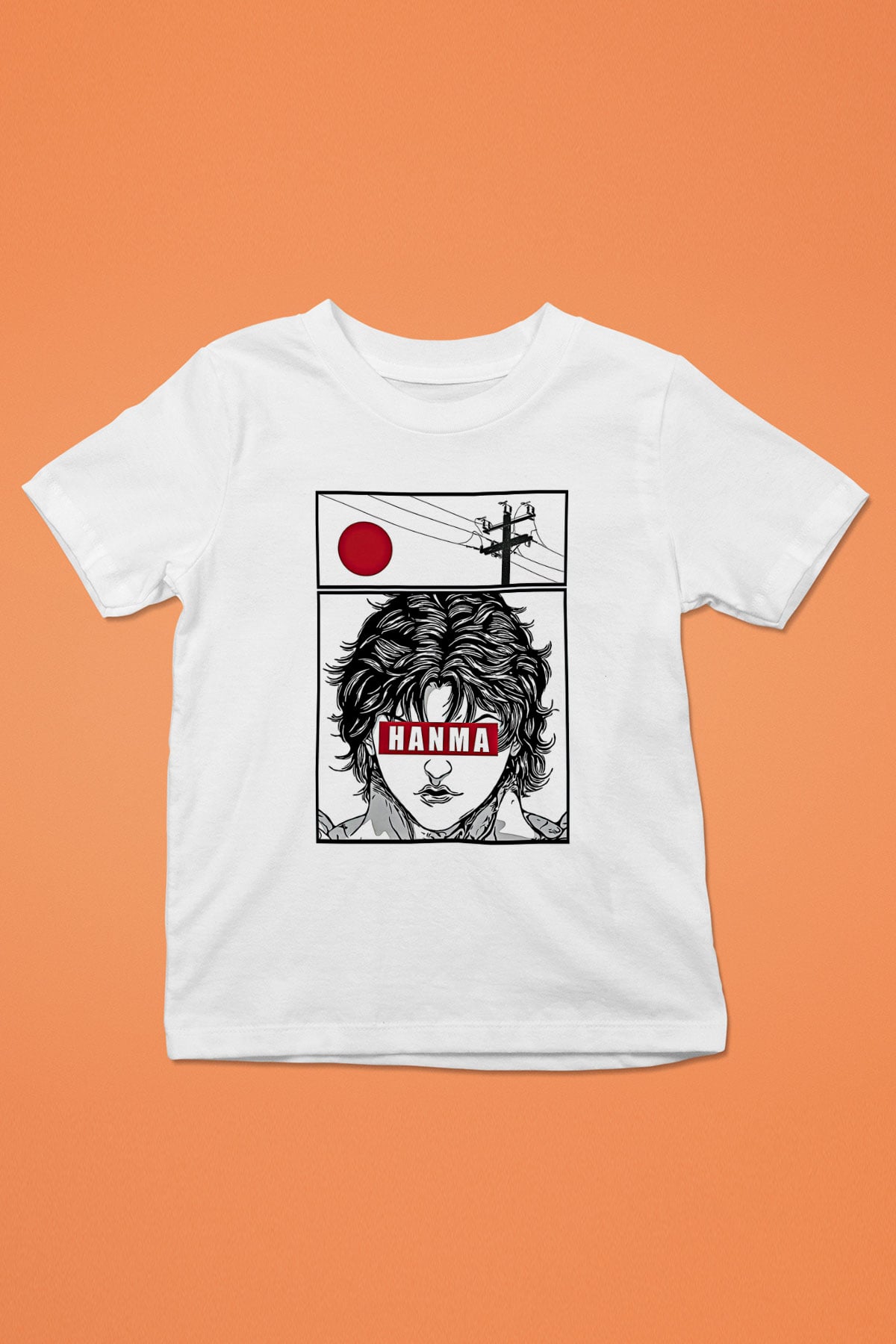 Baki The Grappler Baskılı Beyaz Unisex Beyaz Çocuk Tişört - Tshirt