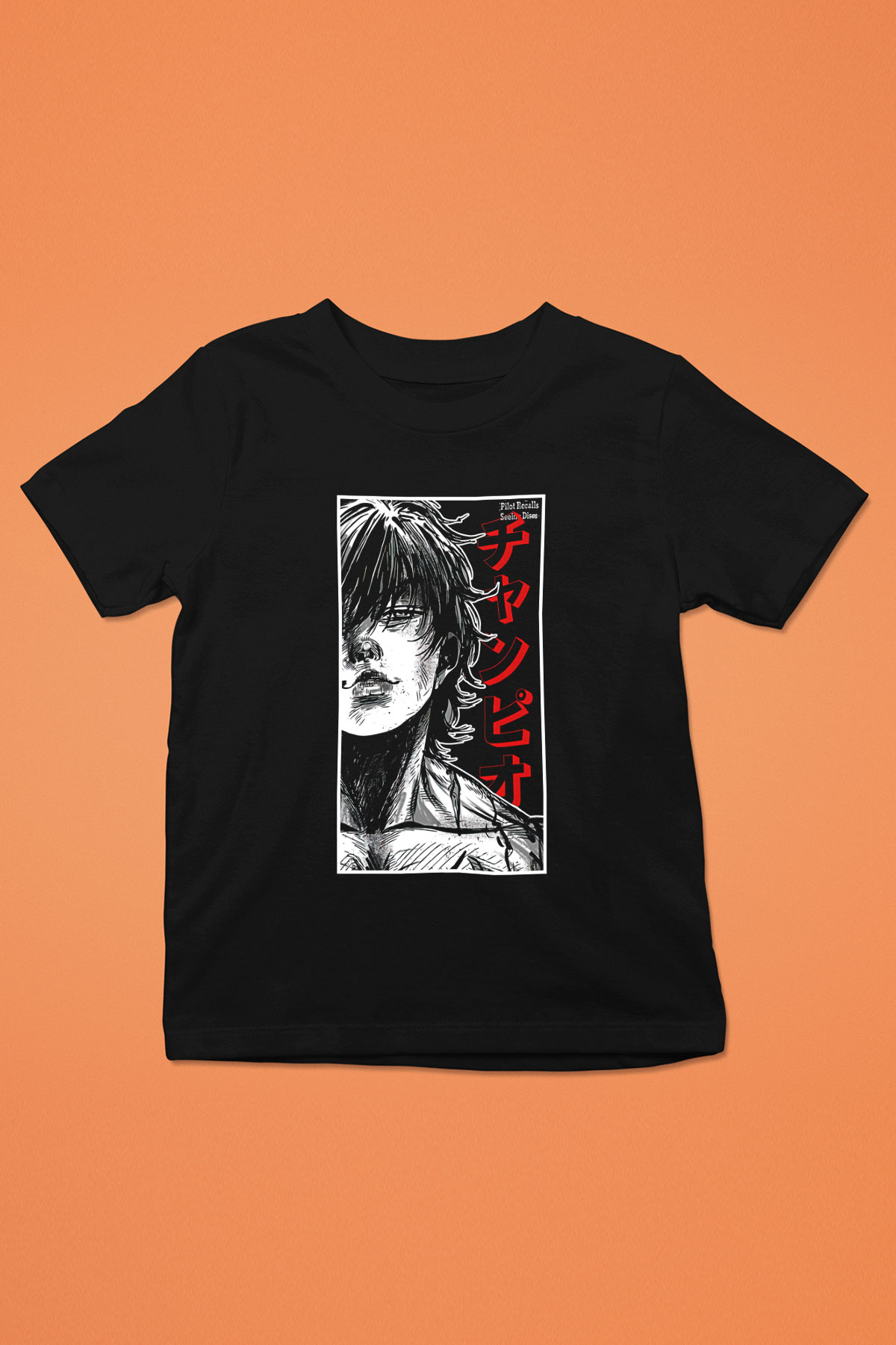 Baki The Grappler Baskılı Unisex Siyah Çocuk Tişört - Tshirt