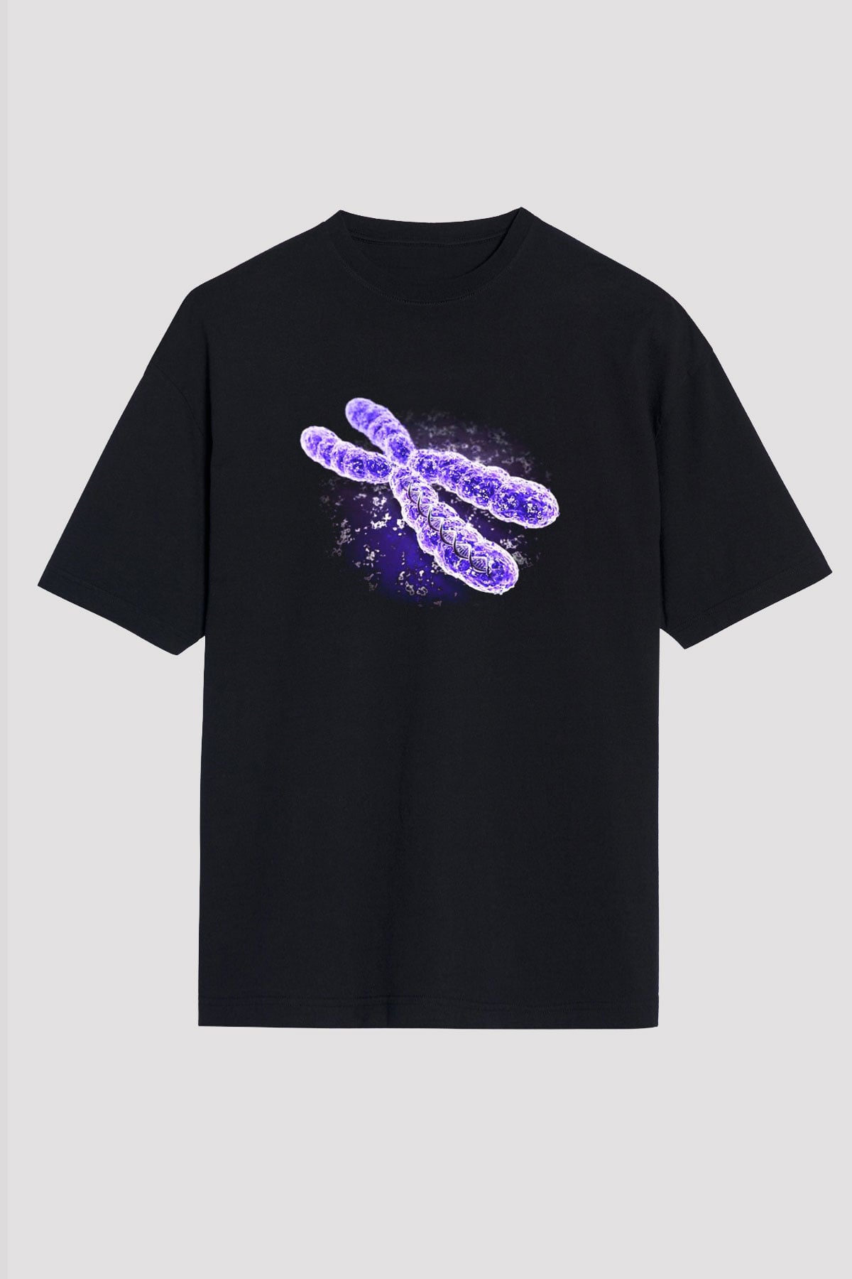 Bakteriyolog Siyah Unisex Oversize Tişört T-Shirt