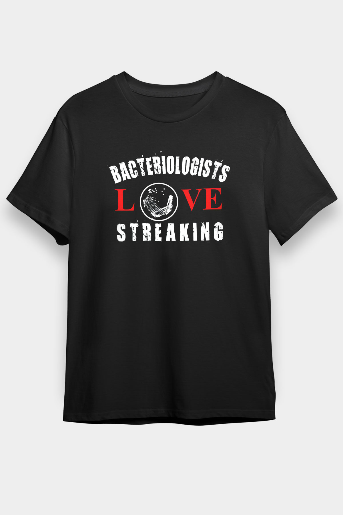 Bakteriyolog Siyah Unisex Tişört T-Shirt - TişörtFabrikası