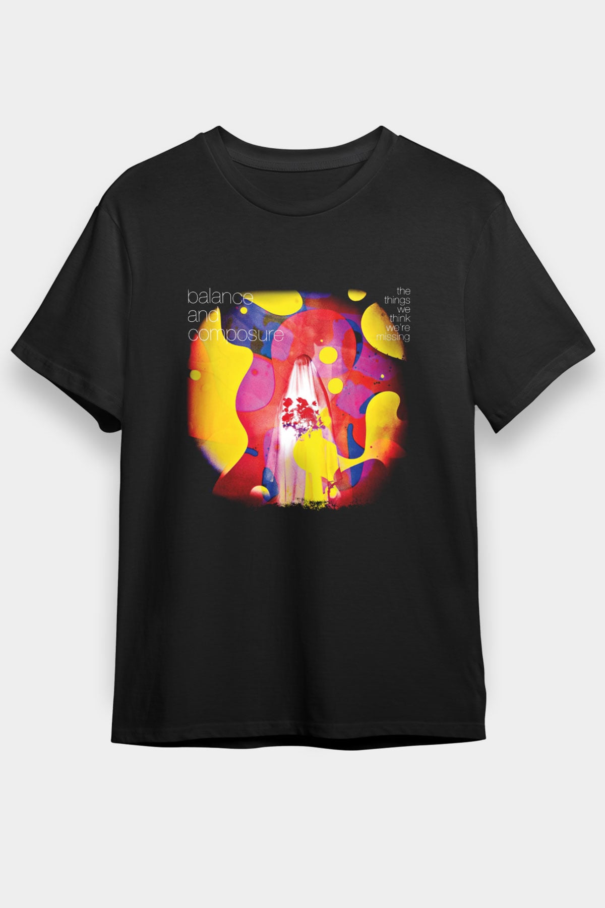 Balance and Composure Baskılı Unisex Siyah Tişört