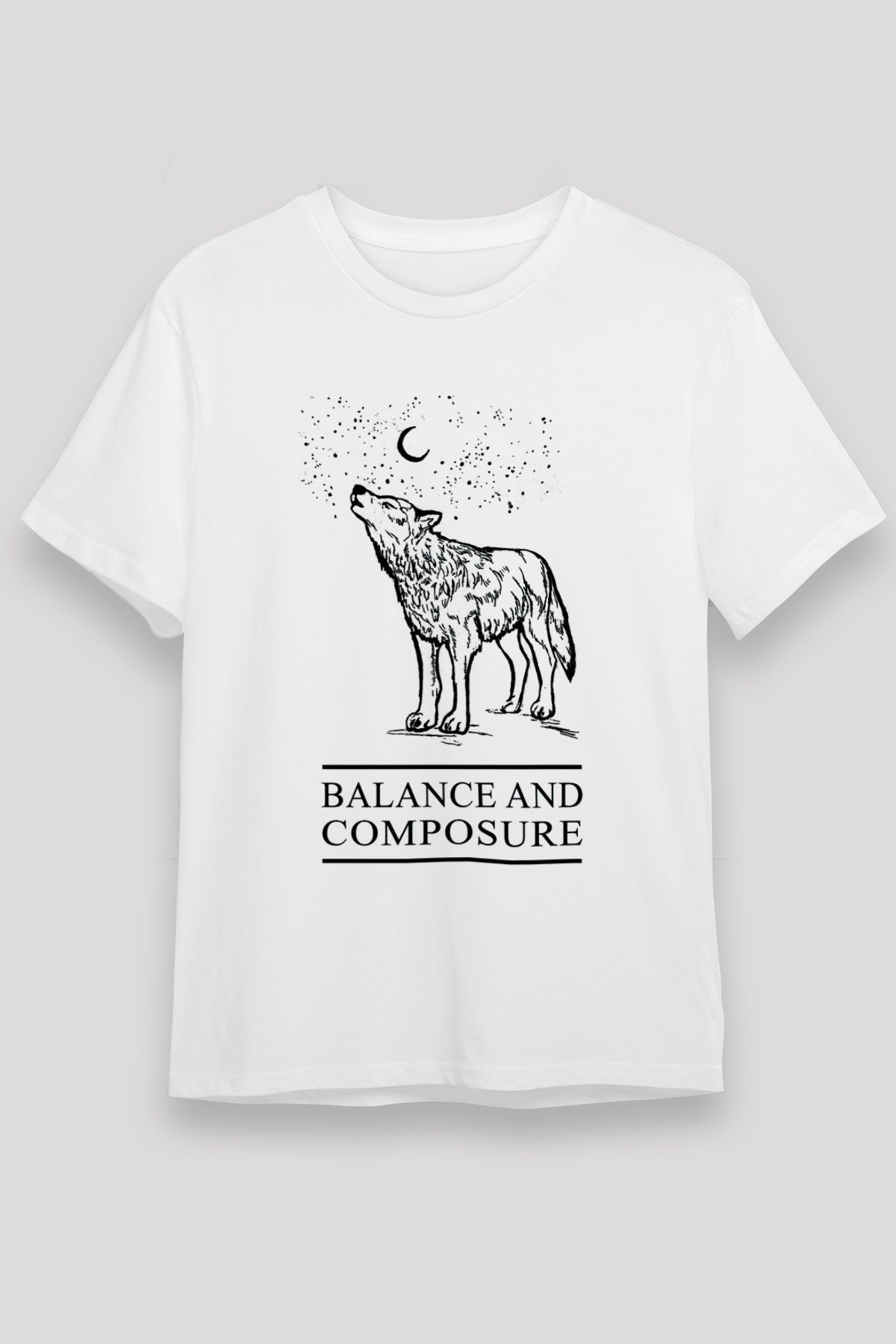 Balance and Composure Beyaz Unisex Tişört T-Shirt - TişörtFabrikası