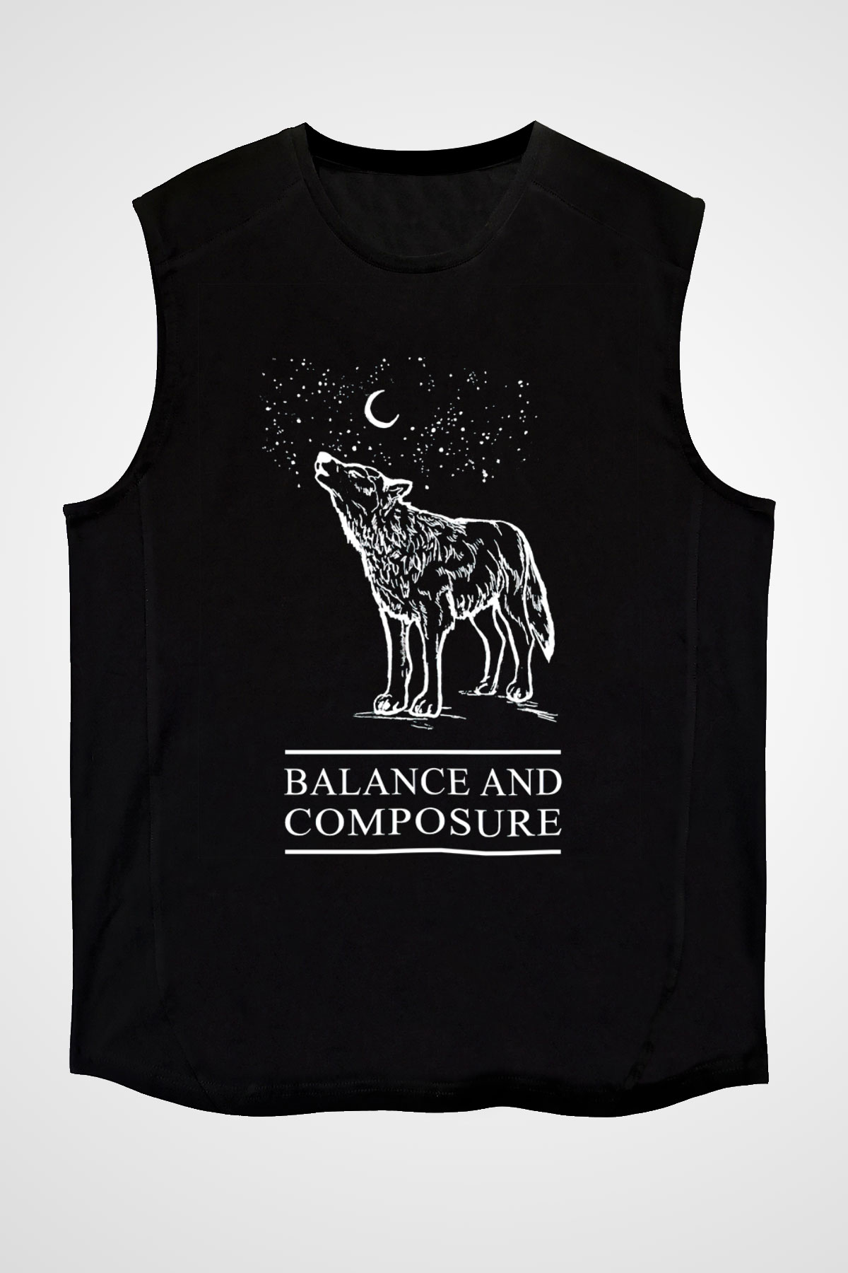 Balance and Composure Siyah Unisex Kolsuz Tişört