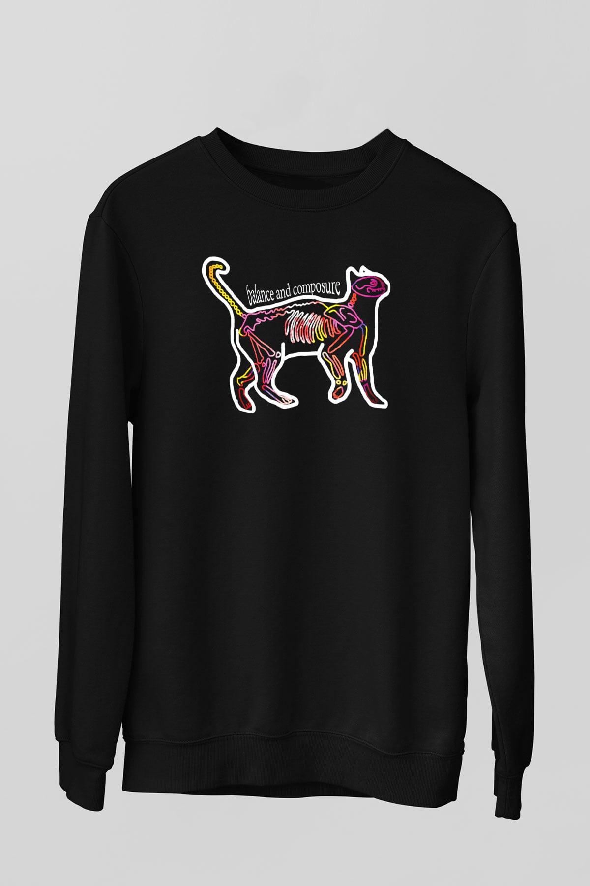 Balance and Composure Siyah Unisex Sweatshirt