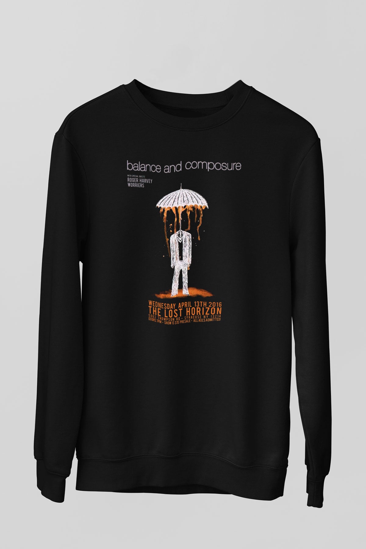 Balance and Composure Siyah Unisex Sweatshirt