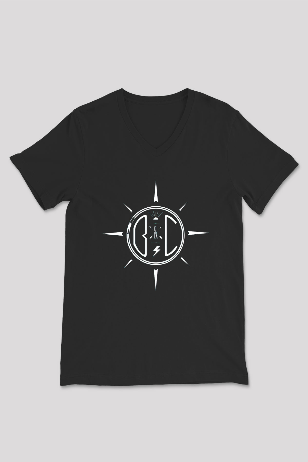 Balance and Composure Siyah Unisex V Yaka Tişört
