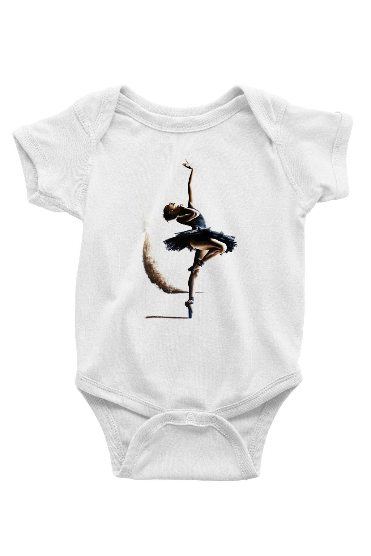 Bale Baskılı Beyaz Unisex Bebek Body - Zıbın