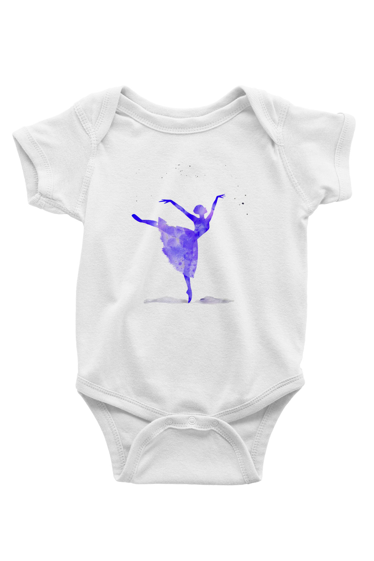 Bale Baskılı Beyaz Unisex Bebek Body - Zıbın