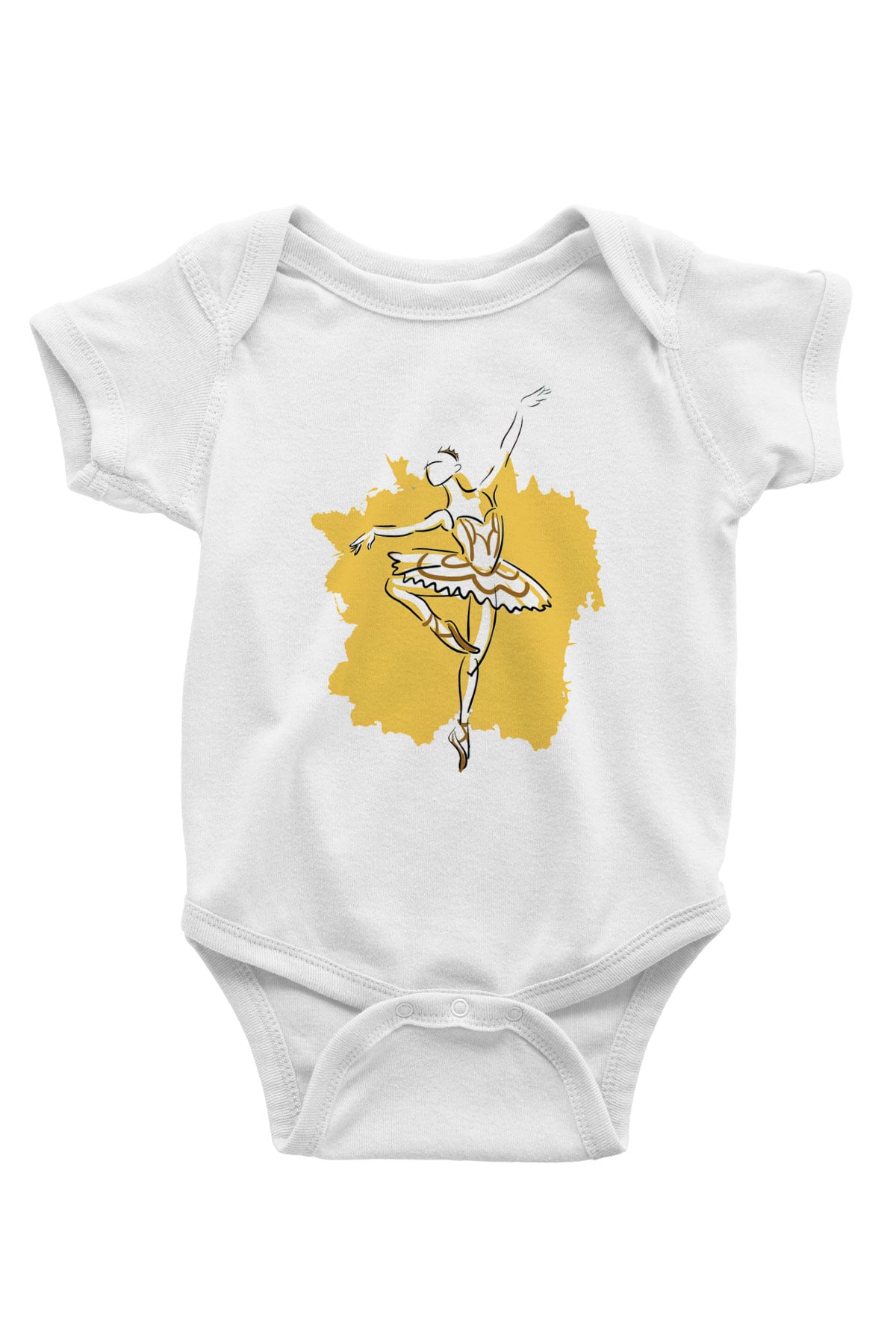 Bale Baskılı Beyaz Unisex Bebek Body - Zıbın