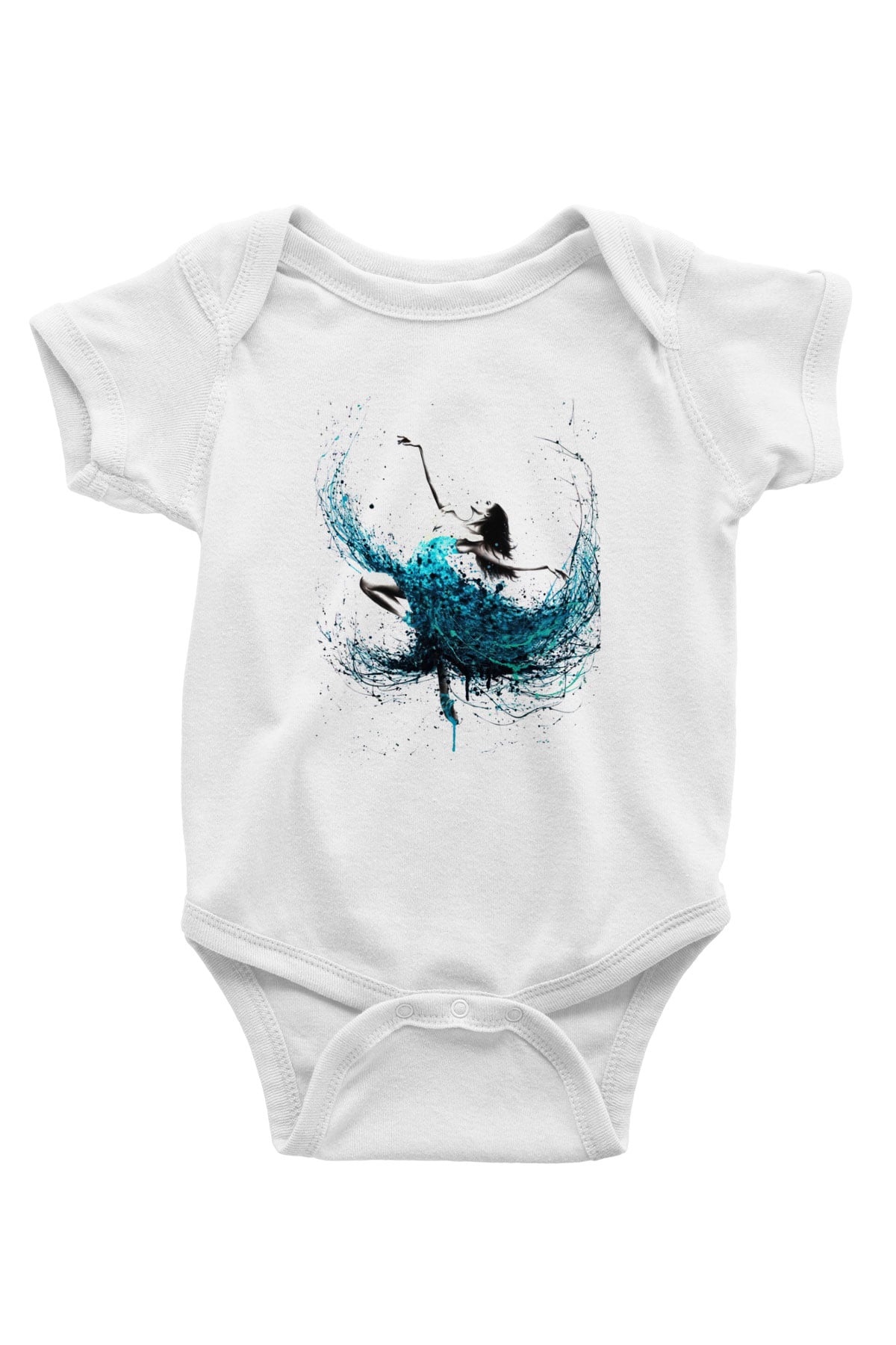Bale Baskılı Beyaz Unisex Bebek Body - Zıbın