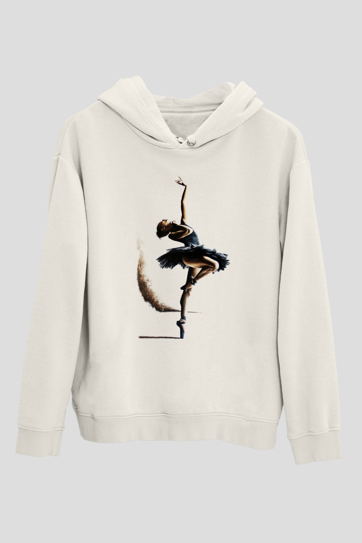 Bale Beyaz Unisex Kapşonlu Sweatshirt