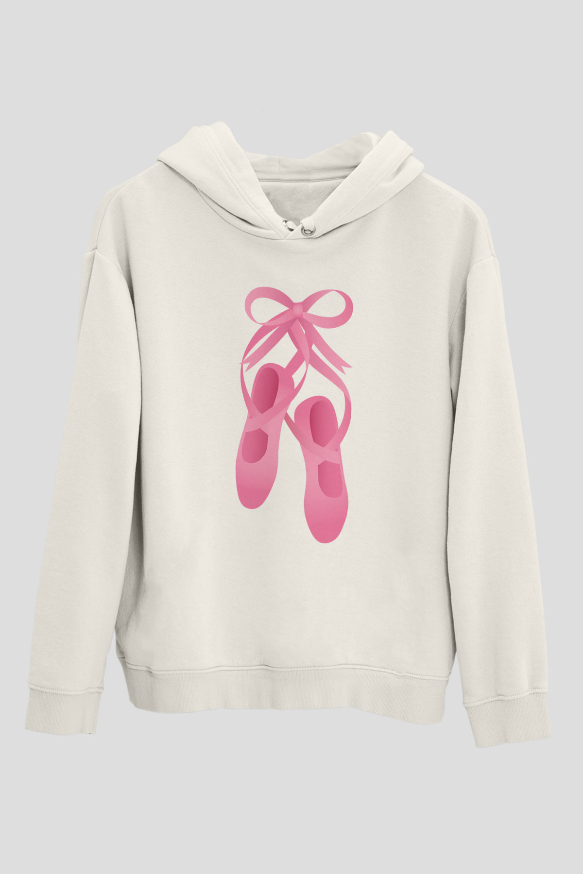 Bale Beyaz Unisex Kapşonlu Sweatshirt