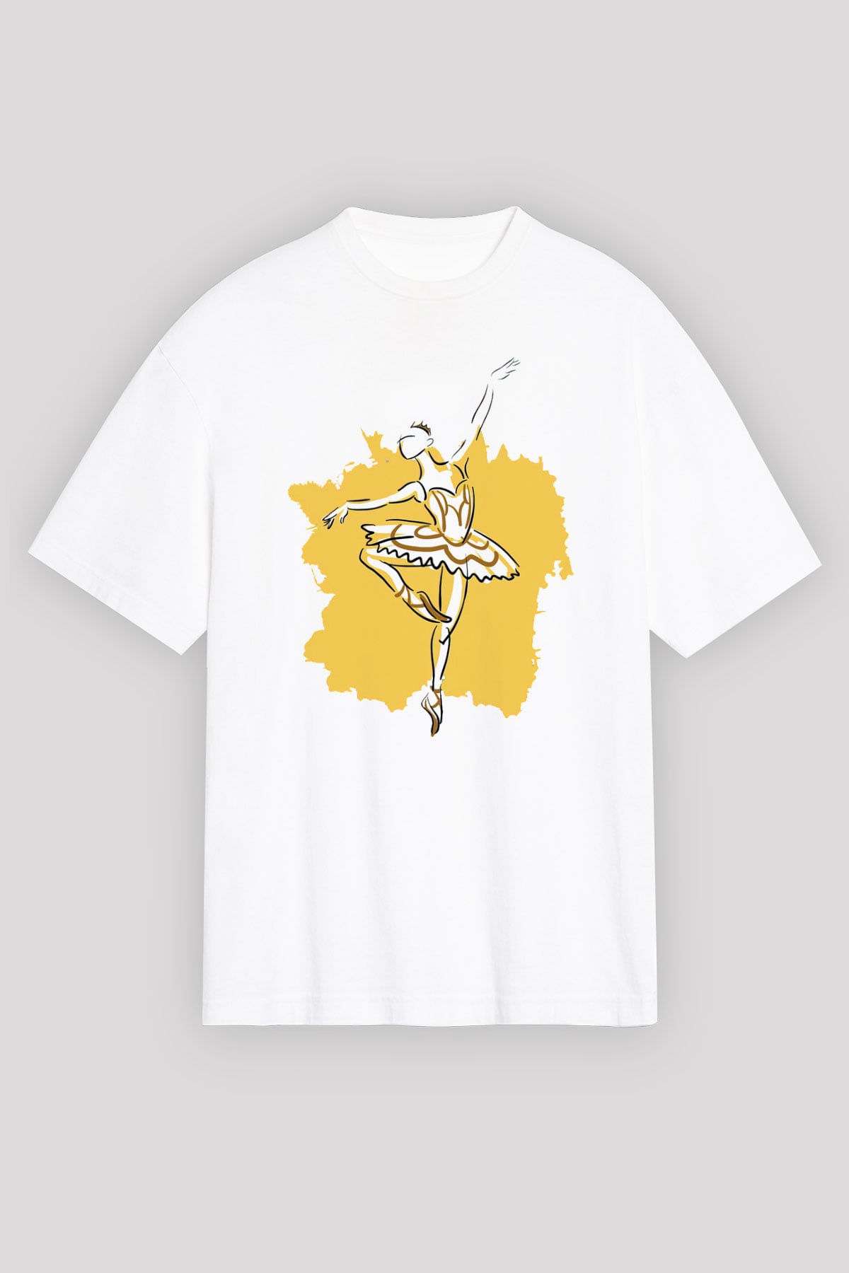 Bale Beyaz Unisex Oversize Tişört T-Shirt