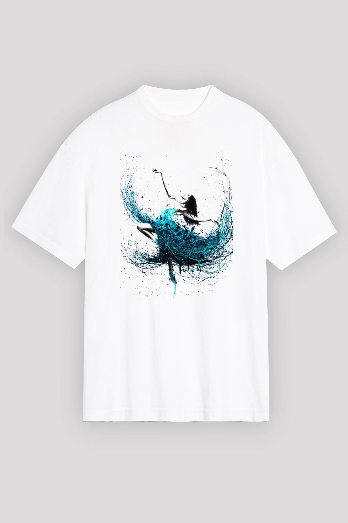 Bale Beyaz Unisex Oversize Tişört T-Shirt